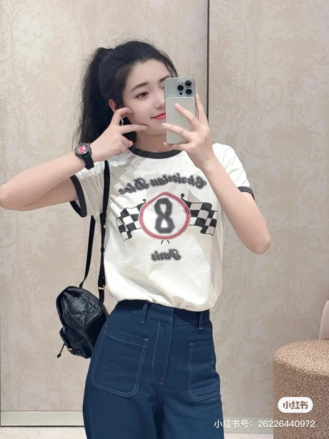 🅿️130 M251##Dior•🇫🇷25ss new linen printed thin short-sleeved T-shirt ✅✅✅Ready stock Focus on quality and feel free to compare Size: S M L Color: White