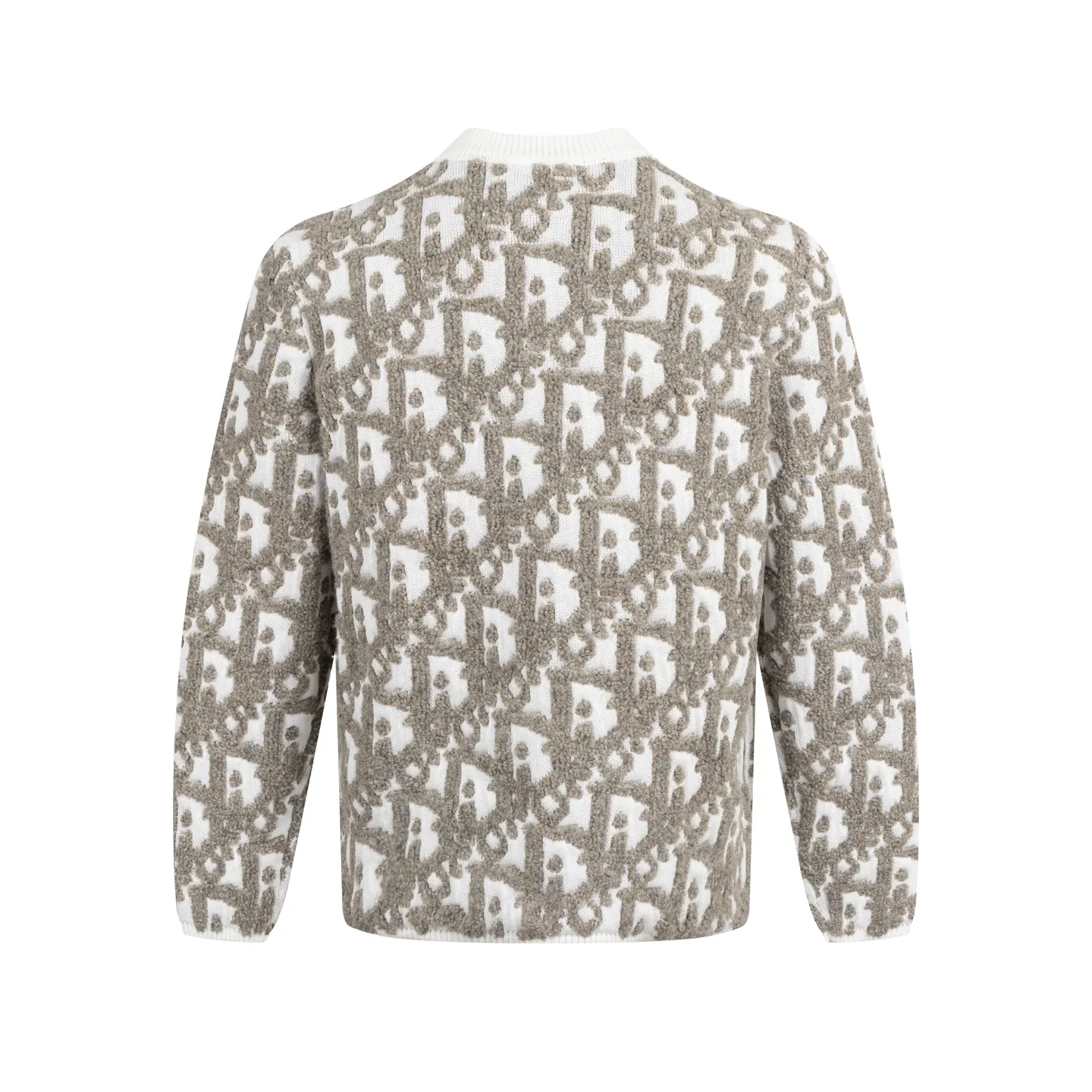 🅿️560 [Exclusive supply] CD 25FW old flower all-over printed jacquard sweater cardigan. The original purchase was 20,000 and developed. The fabric is made of white sheep wool blended jacquard fabric. This cardigan launched in the DIOR 2025 autumn men's wear series is carefully crafted and decorated with the brand's iconic Oblique print pattern. The fabric is made of a blend of 69% sheep wool, 28% cotton and 3% polyester fiber, with a thick texture and rich texture. Exquisite jacquard craftsmanship sews three-dimensional raised Oblique prints through contrasting threads, showing a unique texture effect. The round neck design is equipped with a two-way zipper closure and an exquisite Dior zipper puller, which is both practical and fashionable. Practical pockets on the sides enhance overall functionality. This cardigan can be paired with tailoring trousers of the same color for an elegant look, or paired with jeans for a casual look. The thick knitting technology ensures the crisp fit and comfortable wearing experience of the clothing, which perfectly illustrates DIOR's ultimate pursuit of details and quality. Size:S/M/L/XL