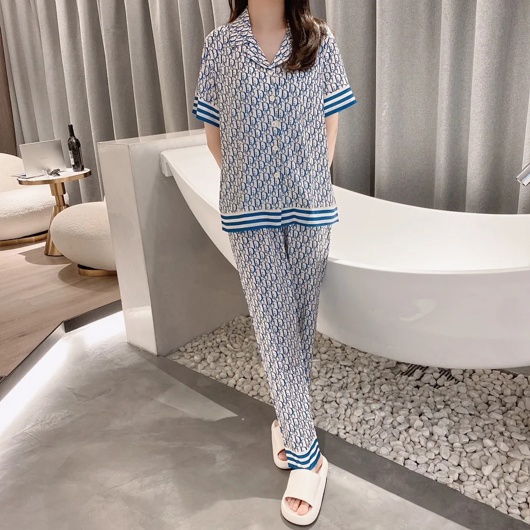 🅿️360 Dior home wear, high-definition Korean silk fabric, soft and comfortable on the skin, same style for men and women, women's size: XS～M, men's size: M～XXXL