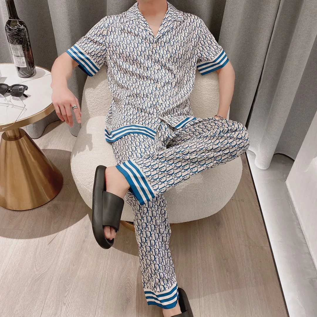 🅿️360 Dior home wear, high-definition Korean silk fabric, soft and comfortable on the skin, same style for men and women, women's size: XS～M, men's size: M～XXXL