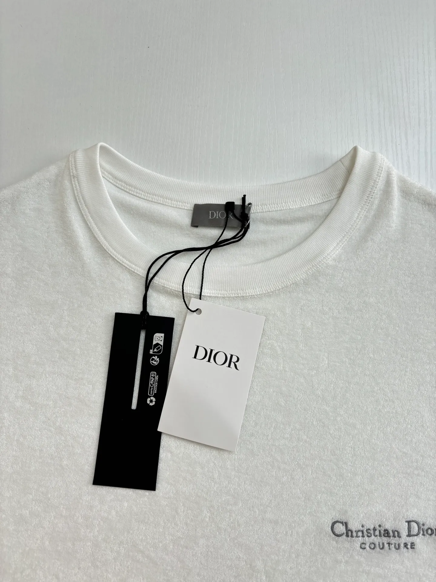 🅿️230 Dio*/Dior 25Ss new letter embroidered towel jacquard short sleeves Size: S/M/L/XL