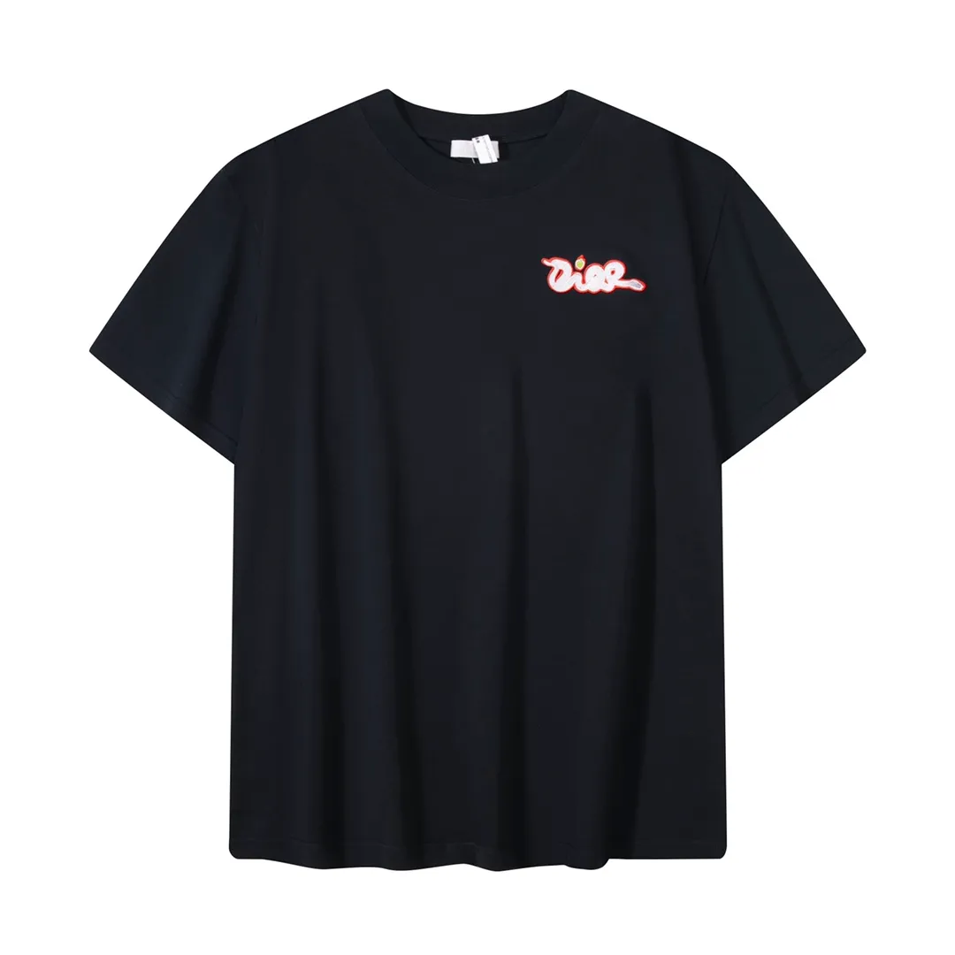 🅿️200 High-quality new DIOR-Dior-25 new Year of the Snake limited edition snake-shaped letter embroidery logo on the chest short-sleeved T-shirt Size: XS-L