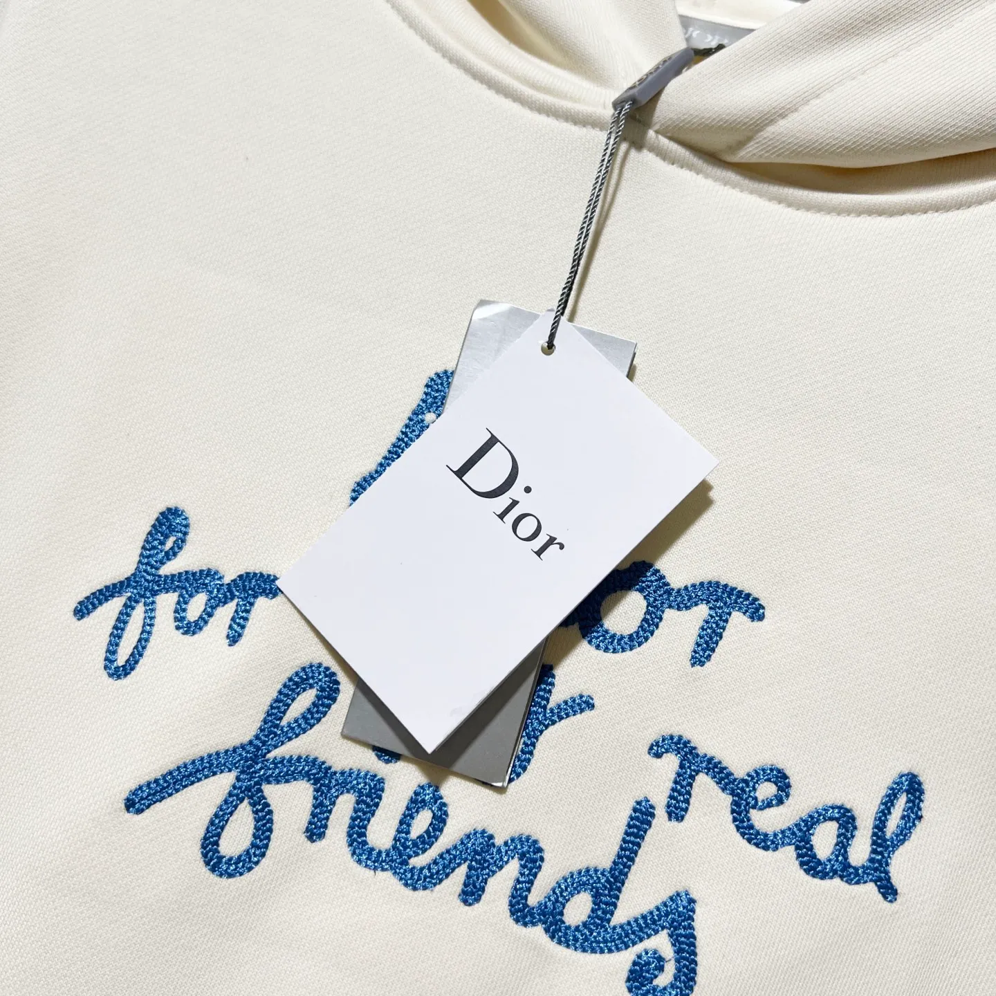 🅿️290 DIOR/Dior 420g pure cotton fabric hooded sweatshirt, classic rope embroidery signature on the chest ✍️letter LOGO logo technology, official synchronization, high version, high quality, fashionable personality, versatile trend, pure original quality, original fabric, tag, collar label, washed wheat, three standards complete, color: black, apricot, blue. Size: XS-L