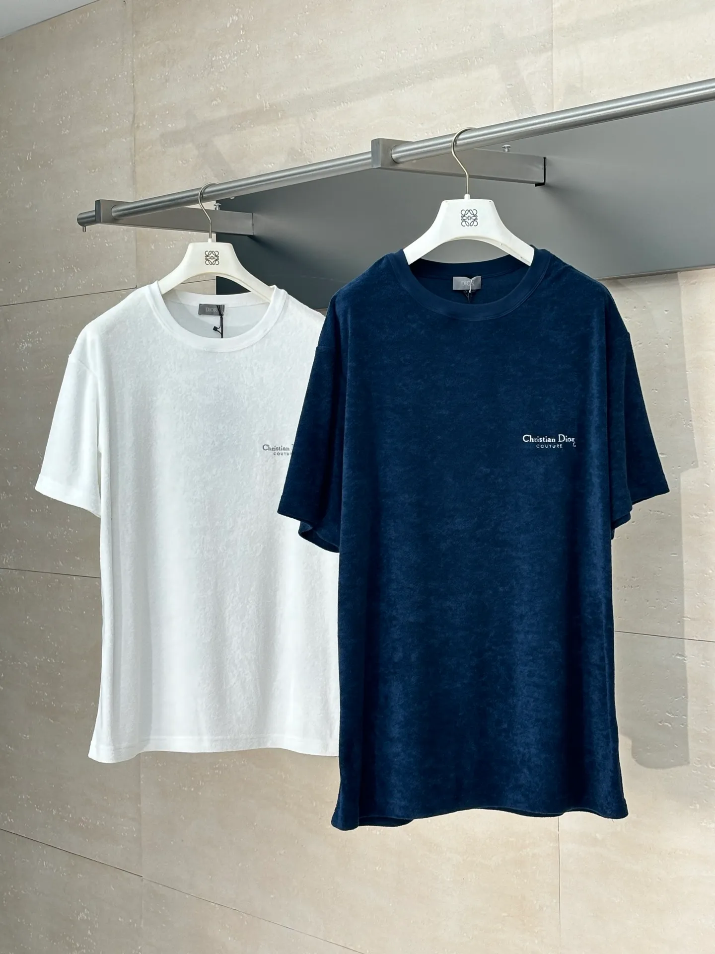 🅿️230 Dio*/Dior 25Ss new letter embroidered towel jacquard short sleeves Size: S/M/L/XL