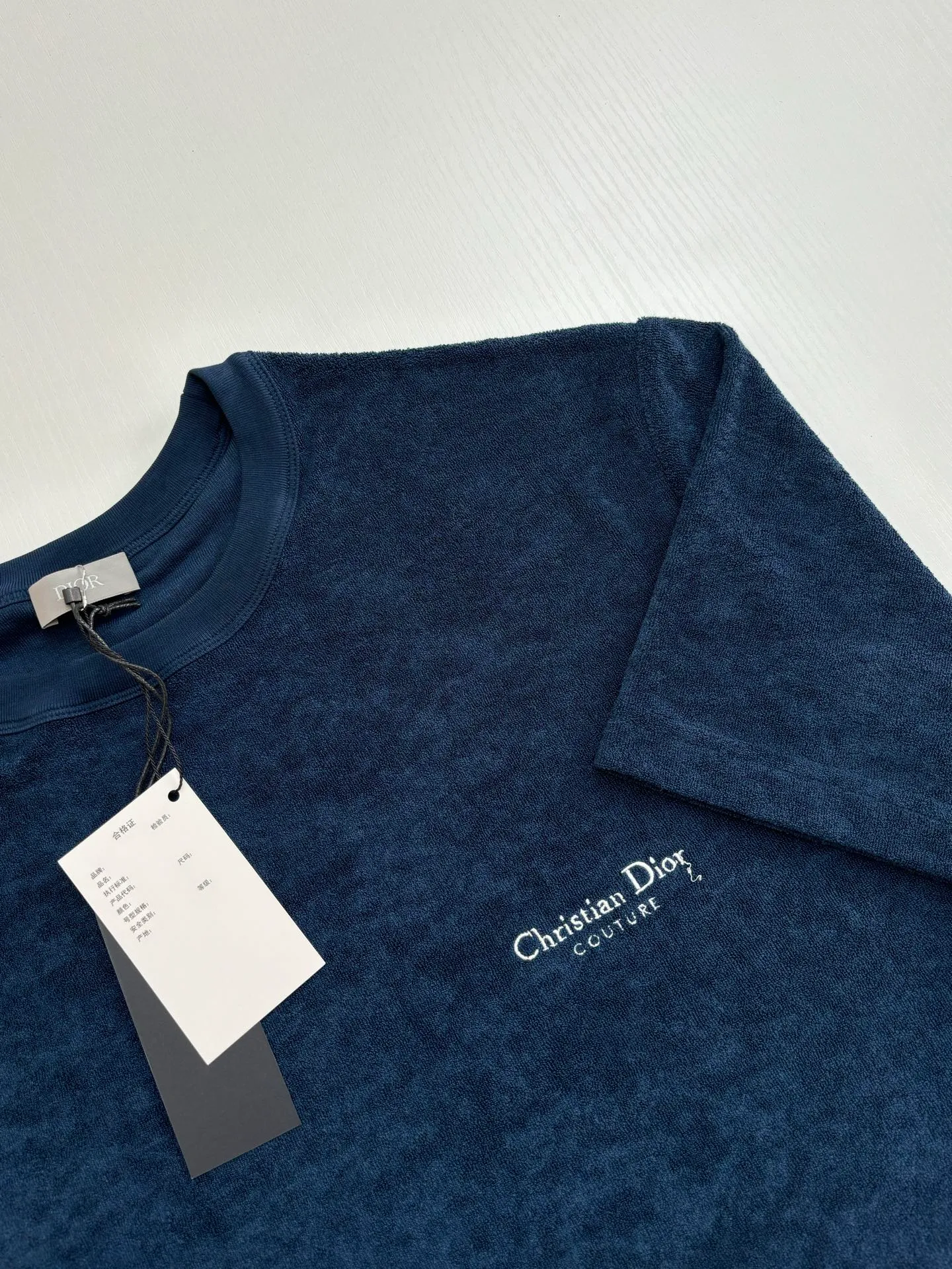 🅿️230 Dio*/Dior 25Ss new letter embroidered towel jacquard short sleeves Size: S/M/L/XL