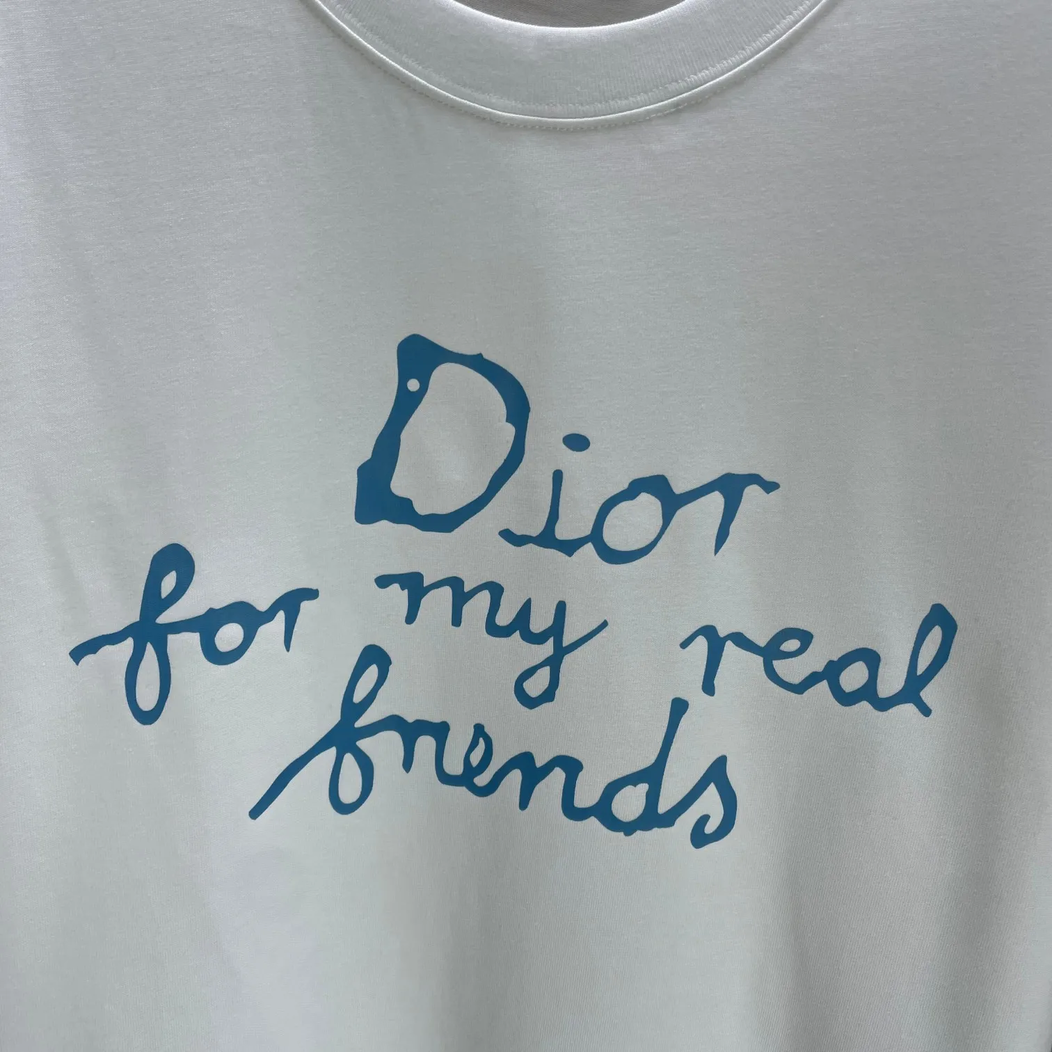 🅿️170 Dio* Dior* 2025 spring and summer new short-sleeved T-shirt Heavy cotton letter pattern printing Color: Black White Size: S M L XL XXL