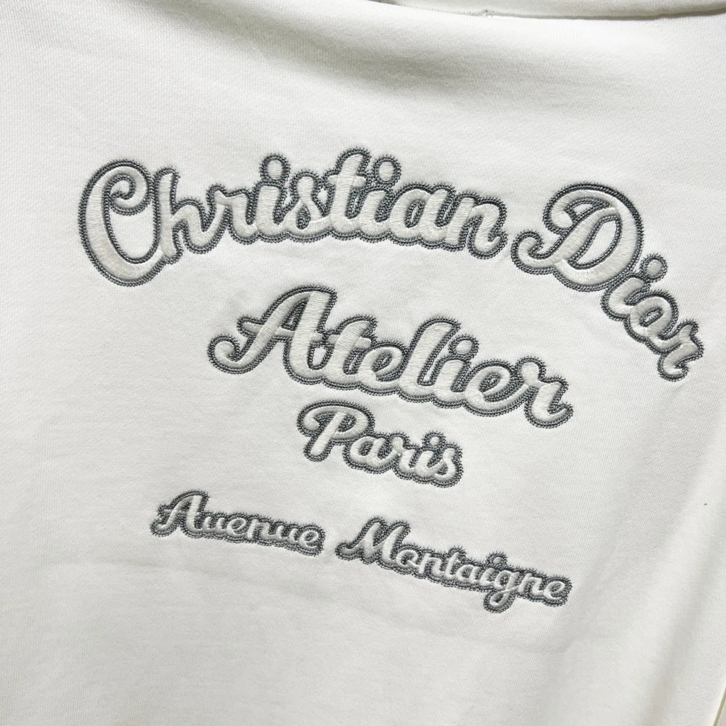 🅿️290 DIOR/Dior 420g pure cotton fabric hooded sweatshirt, front and back knot letter signature ✍️embroidery🪡LOGO logo, official synchronization, high version, high quality, fashionable personality, versatile trend, pure original quality, original fabric, tag, collar label, washed wheat, complete three standards, color: black, khaki, white, gray. Size: XS-L