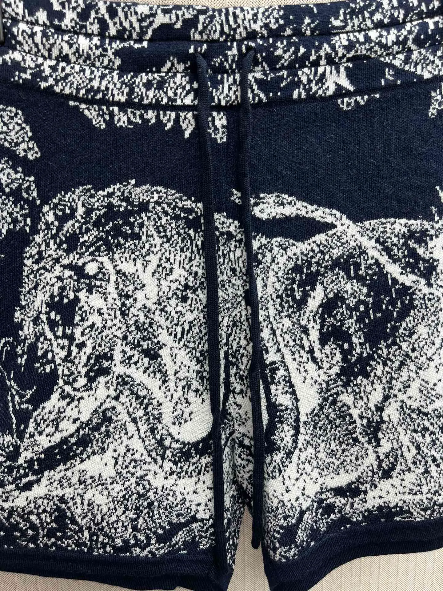 🅿️680 complete set of Dior 25ss new letter logo Rui jungle jacquard loose knitted shorts Size: S.M.L.