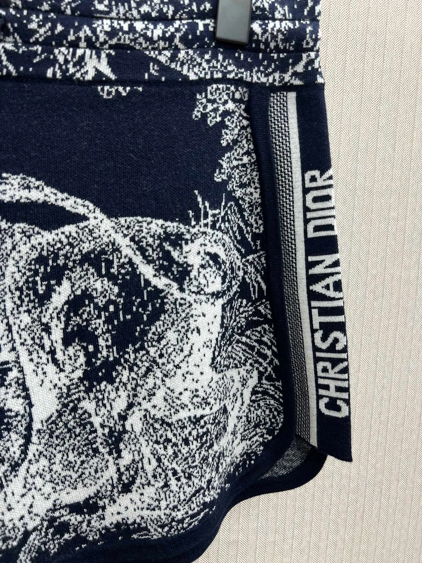 🅿️680 complete set of Dior 25ss new letter logo Rui jungle jacquard loose knitted shorts Size: S.M.L.
