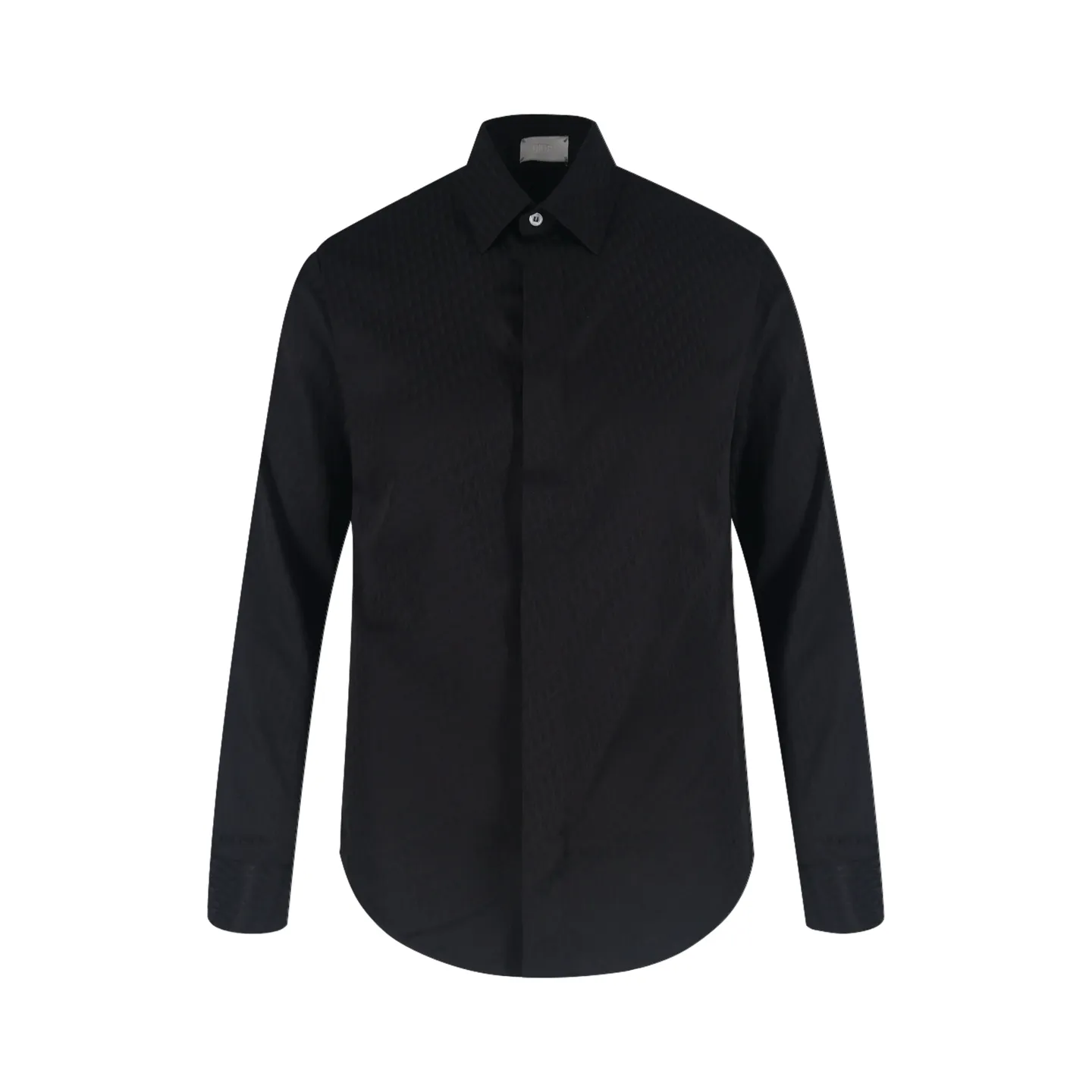 🅿️560 [Exclusive supply] CD full-print jacquard point collar shirt (black) Original purchase and development of 13100, custom-made 50-count jacquard shirt cloth, 75D high-temperature interlining inside, fabric jacquard technology, professional stitching and hand-sewing, customized 1:1 buttons. Size:39-40-41-42