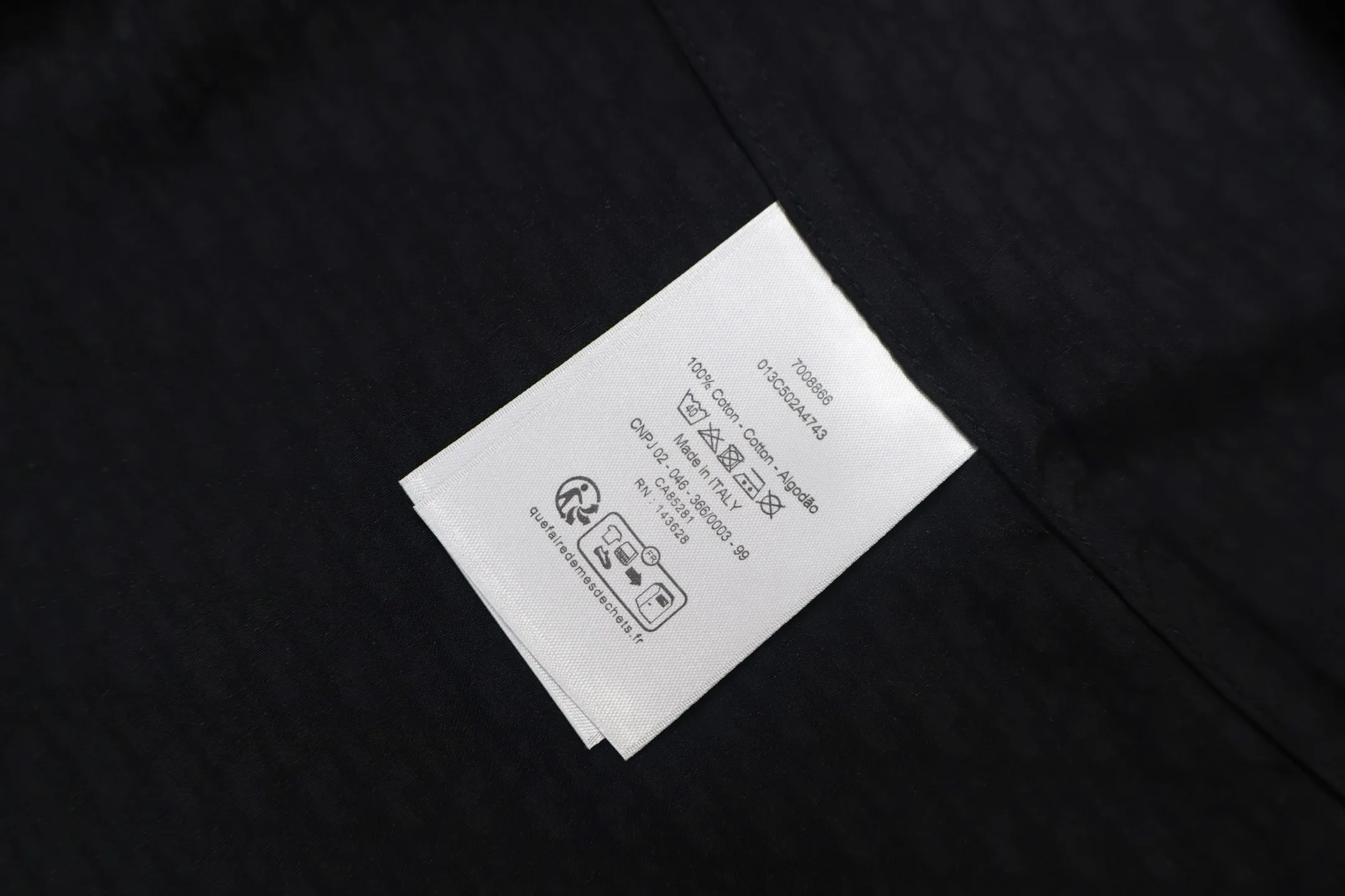 🅿️560 [Exclusive supply] CD full-print jacquard point collar shirt (black) Original purchase and development of 13100, custom-made 50-count jacquard shirt cloth, 75D high-temperature interlining inside, fabric jacquard technology, professional stitching and hand-sewing, customized 1:1 buttons. Size:39-40-41-42