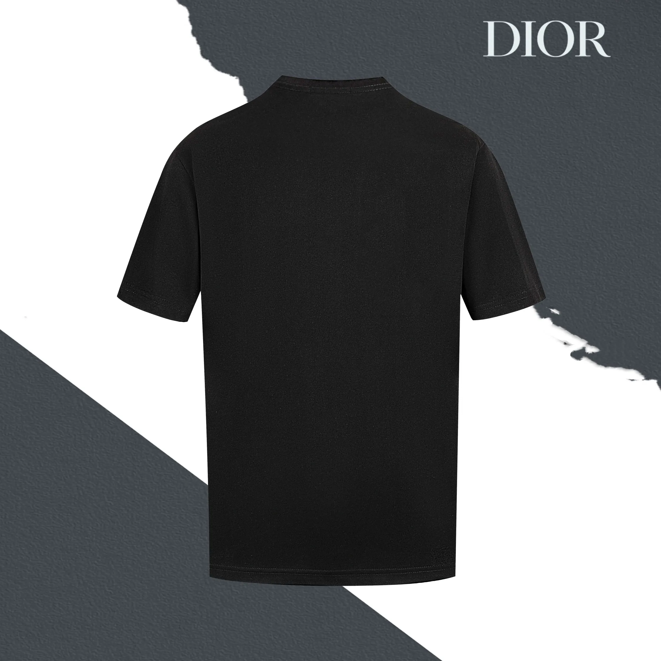 🅿️160 model number S05 DIOR classic chest small logo letter embroidery round neck short sleeves embroidery, full package, three labels complete, original supporting accessories 1:1, main mark technology, very high-end, has been pre-shrunk at high temperature, not easy to deform after repeated washing, pure cotton 280 grams, high weight, 32 count double yarn, no pilling, no fading, comfortable and breathable, matched with 1x1 thread in the same cylinder, oversize loose version Can wear up to 220 pounds Color: black white Size: XS-L