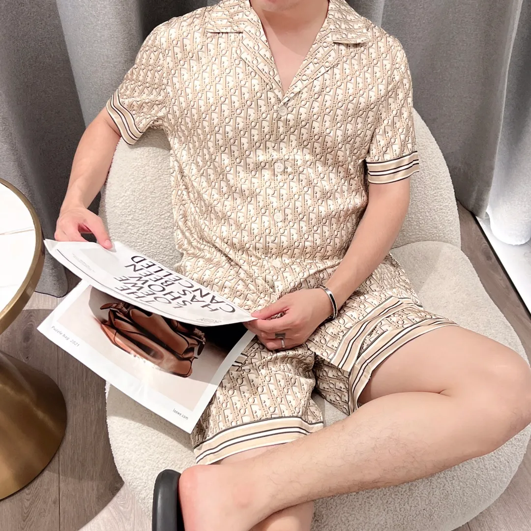 🅿️360 2024 DIOR Dior home wear, high-end Korean silk fabric, skin-friendly, soft and comfortable, couple size M～XXXL