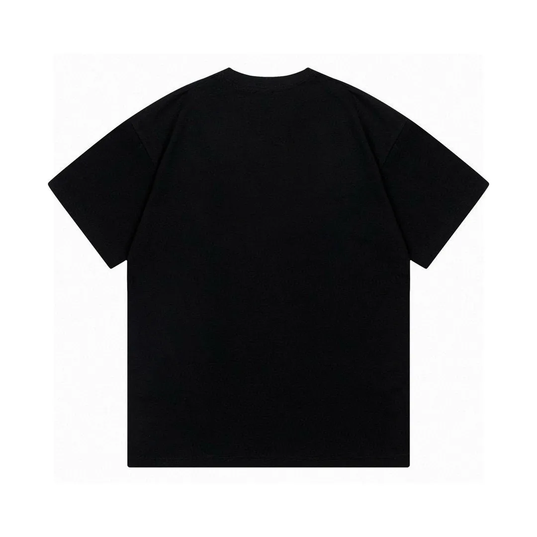 🅿️170 (out the next day) DIOR Dior 2025 new height limited star snake letter logo same style for men and women short-sleeved T-shirt ·Customized 300 grams of 100% double yarn pure cotton fabric ·Dyeing of 32 double-strand threads ·Complete collar label, hangtag, main mark and three labels Color: black Size: XS S M L
