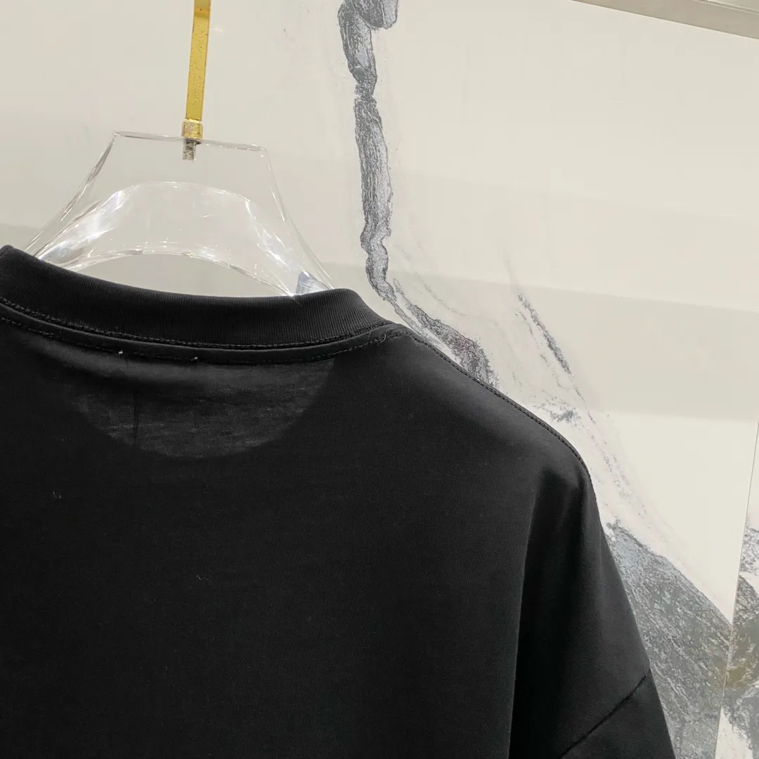 🅿️180 DIOR 260g round neck short-sleeved T-shirt, co-branded Stone Island & Dior letter embroidery🪡LOGO official synchronization, high version, high quality, fashionable personality, versatile trend, pure original quality, original fabric, tag, collar label, washed wheat, complete three standards, color: black, apricot, gray. Size: XS-L