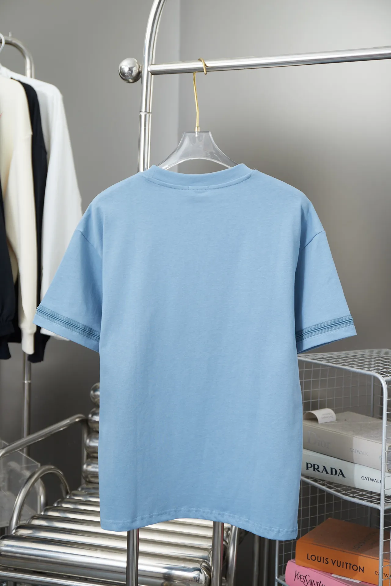 🅿️210 High quality D*OR2025 latest Dior co-branded Stone Island short-sleeved T-shirt, pure cotton double yarn fabric, using high-density thread embroidery, loose version, full set of accessories, soft and thick fabric, complete with three standards, same style for men and women S M L XL