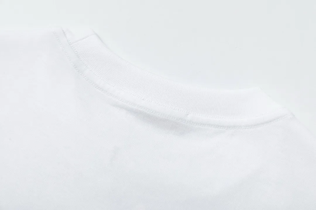 🅿️170 Dior Dior official website synchronization Huang Zitao Xu Yiyang upper body style Customized 270g double yarn pure cotton fabric CD letter logo on the front and back Couple style short-sleeved T-shirt Color: White Size: XS-L