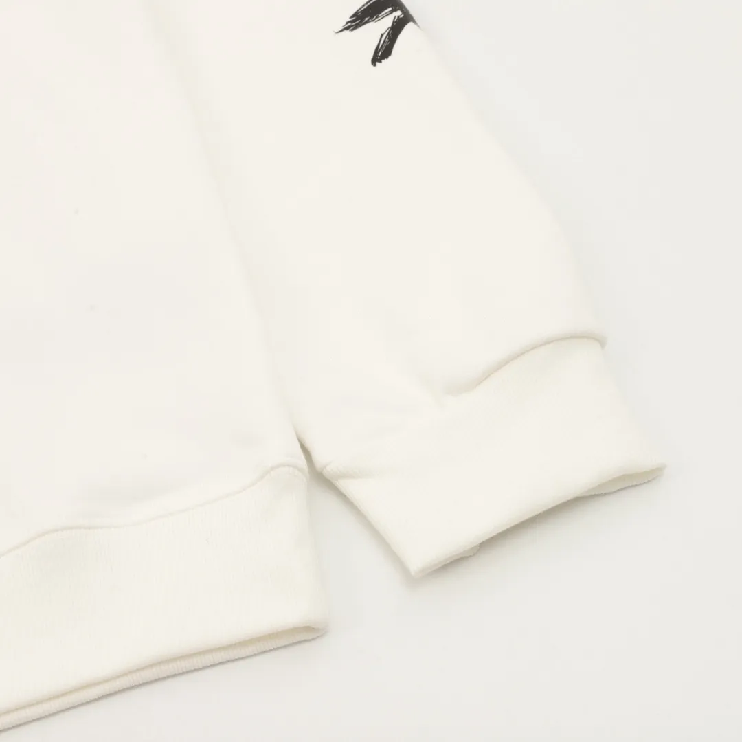 🅿️500 Dior 25FW round neck sweatshirt with arm letters, 480g high-grade combed cotton fabric, counter collar label, purchasing grade white thick plate hang tag, original hanging grain, three-dimensional foam printing on the front and back, strong layering, same style for men and women, couple style, oversize version, loose size: S-XL