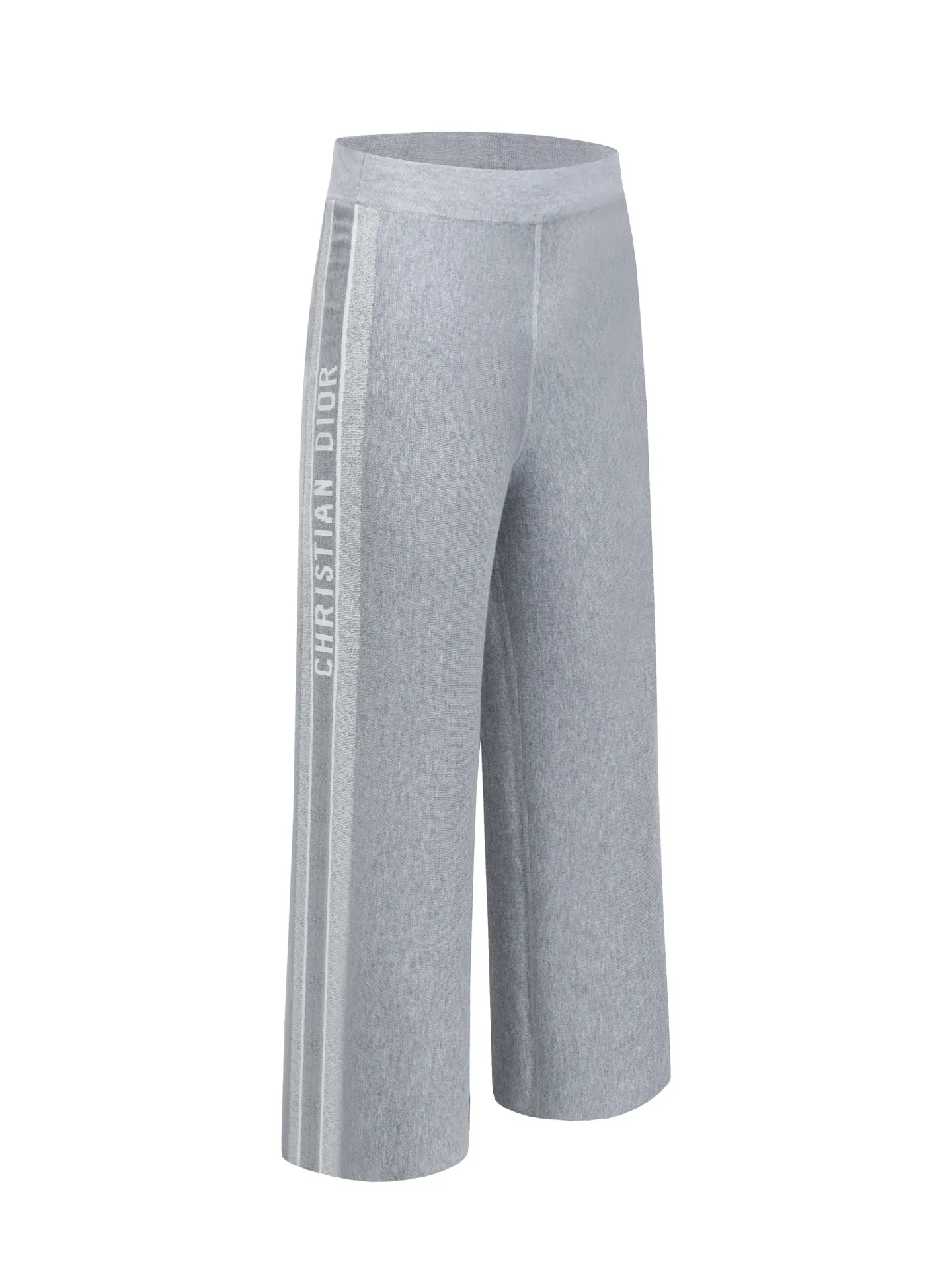 🅿️490 [High Quality] CD 25FW presbyopic reversible cashmere trousers (grey) The fabric is made of imported cashmere yarn double-sided jacquard fabric and can be worn on both sides. The fabric uses monogram jacquard double weaving technology to present the brand's iconic presbyopia pattern, which combines luxurious texture with practical functions. Swiss machine embroidery stitching technology ensures every detail is exquisite and perfect, and the stitches are even and delicate. The classic straight-leg design subtly modifies the leg lines, making the upper body slim and elegant. Double-sided jacquard technology keeps both sides of the fabric flat and crisp, making it comfortable and layered. Selected high-quality cashmere yarn brings a soft and skin-friendly touch experience while having good warmth retention and breathability. The overall craftsmanship is exquisite, and high-end quality is reflected from fabric weaving to finished product sewing. It is an exquisite item that is both fashionable and practical. Size:S/M/L