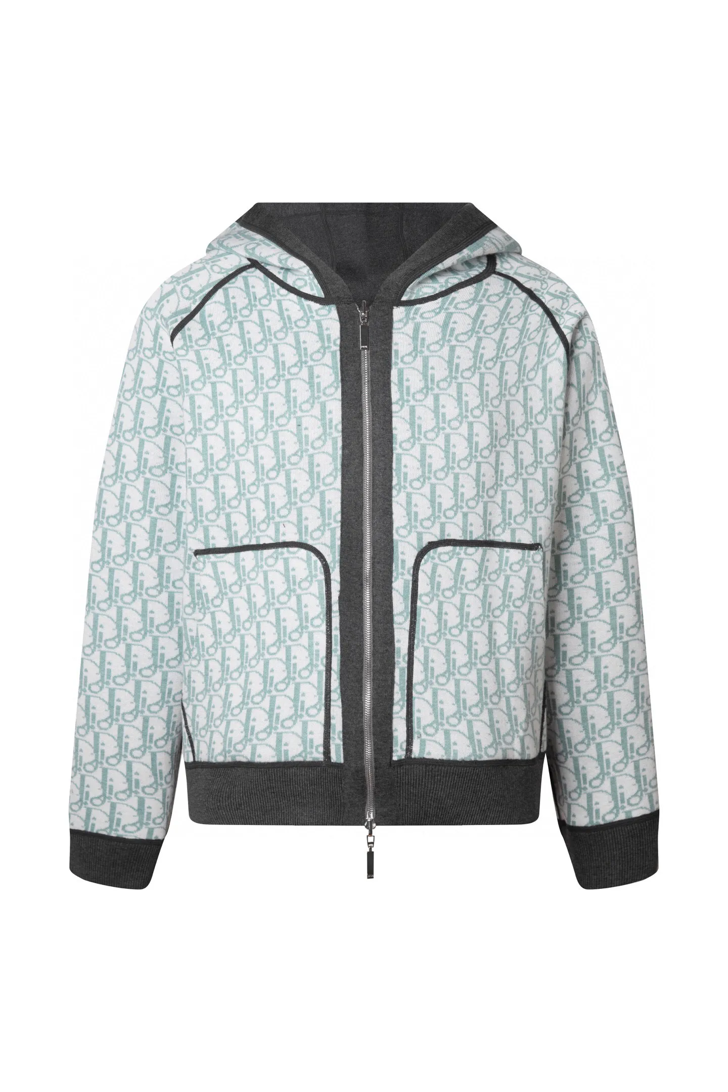 🅿️720 (No pressure in and out of the cabinet🔥 ZP version) Thick cashmere Double-sided🉑️Wearable The size is too large⚠️-Dior official website classic style🔥 Double-sided wearable different style letter logo jacquard cashmere blend hooded sweater jacket Men and women alike -Using ZP custom-dyed cashmere wool 98% cashmere fabric Threads are custom-dyed in the same cylinder with zero color difference Full set of auxiliary materials customized to distinguish the market currency. Welcome to compare - Color White Gray Dark Gray - Size S M L S-150 M -170 L-200 or less