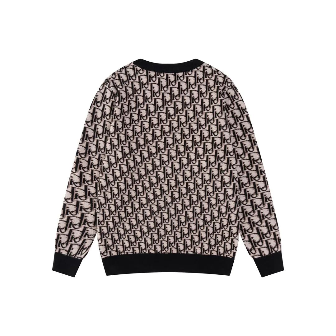 🅿️250 model number M13 Dior, the same style for men and women in autumn and winter (top quality, differentiated currency), the launch of high-density knitted sweaters, using the latest panoramic three-dimensional letter logo element crochet design, the ultimate heavy work, the ultimate perfection M L XL XXL
