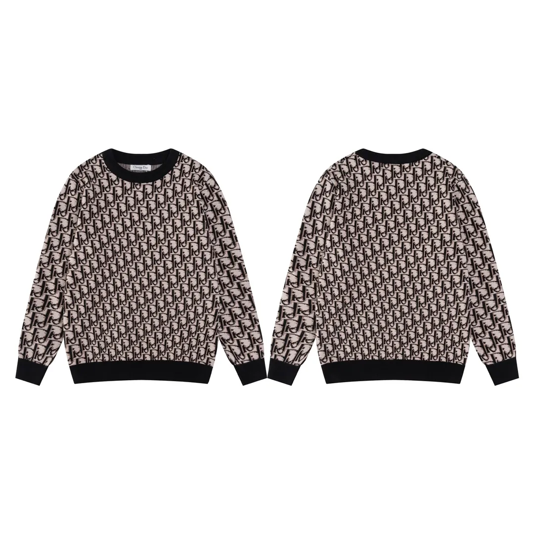 🅿️250 model number M13 Dior, the same style for men and women in autumn and winter (top quality, differentiated currency), the launch of high-density knitted sweaters, using the latest panoramic three-dimensional letter logo element crochet design, the ultimate heavy work, the ultimate perfection M L XL XXL