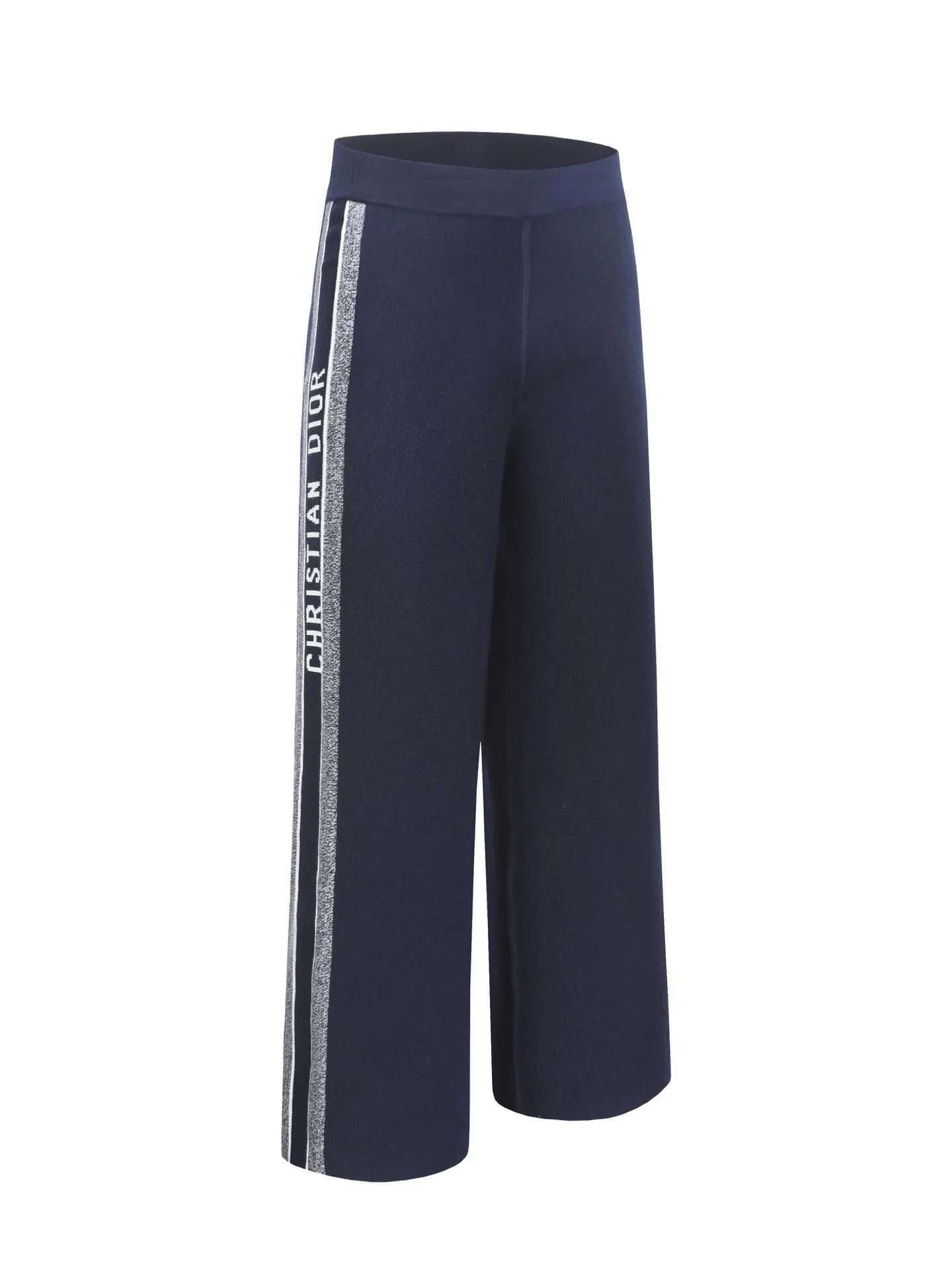 🅿️490 [High Quality] CD 25FW presbyopic reversible cashmere trousers (navy blue) The fabric is made of imported cashmere yarn double-sided jacquard fabric and can be worn on both sides. The fabric uses monogram jacquard double weaving technology to present the brand's iconic presbyopia pattern, which combines luxurious texture with practical functions. Swiss machine embroidery stitching technology ensures every detail is exquisite and perfect, and the stitches are even and delicate. The classic straight-leg design subtly modifies the leg lines, making the upper body slim and elegant. Double-sided jacquard technology keeps both sides of the fabric flat and crisp, making it comfortable and layered. Selected high-quality cashmere yarn brings a soft and skin-friendly touch experience while having good warmth retention and breathability. The overall craftsmanship is exquisite, and high-end quality is reflected from fabric weaving to finished product sewing. It is an exquisite item that is both fashionable and practical. Size:S/M/L