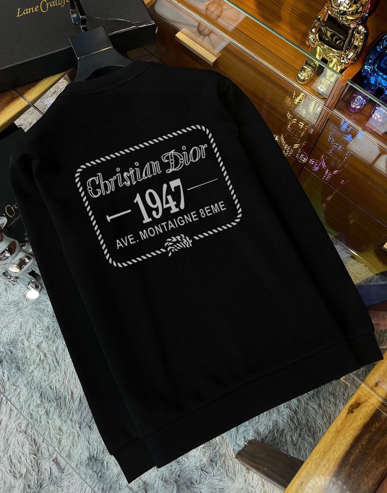 🅿️220 brand [DIOR Dior] (good news for fat people) 2025ss autumn latest long-sleeved round-neck sweatshirt, on sale simultaneously on the official website. Refreshing and breathable. Made of top Tencel Roman. Comfortable and soft. 3D three-dimensional clarity. Super fashion sense. Great for gifting and keeping for yourself. Size: M-5XL (can wear up to 220 pounds)