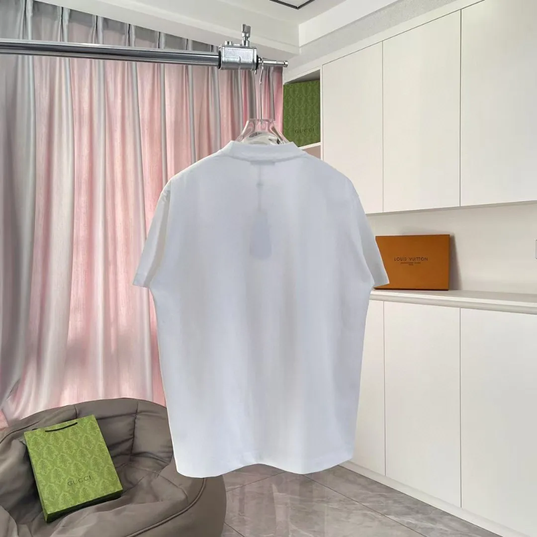 🅿️170 Dio Dior 2025 summer new style Personalized letter logo printing Short-sleeved T-shirt Customized fabric 300g Same style for men and women Color: Black White Rose Red Purple Size: S M L XL XXL Five codes​