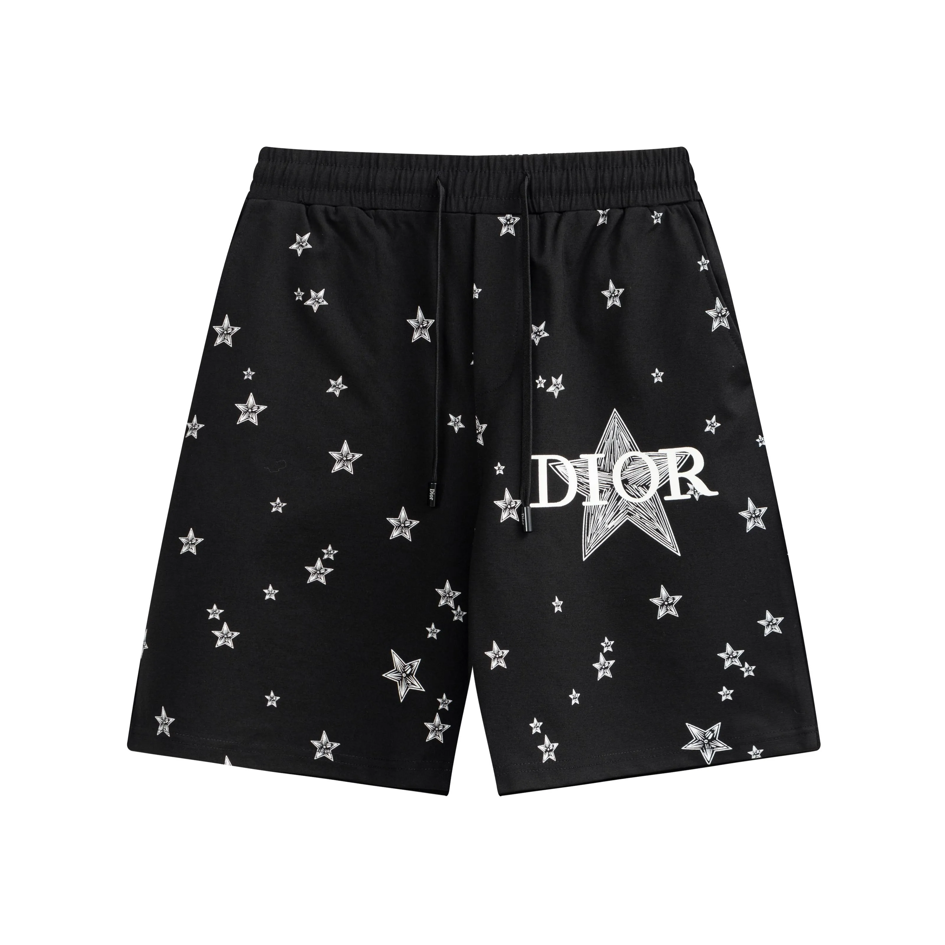 🅿️190 2025 Dior Dior new knitted shorts, customized fabrics, knitted technology and printed logo. The version is tight and three-dimensional, with straight stripe splicing. The customized trouser cord hardware has strong texture and smoothness. The upper body is comfortable and breathable. It has a concave and convex three-dimensional feel. It is suitable for fashionable and casual wear. Color: Black-White Size: M-4XL