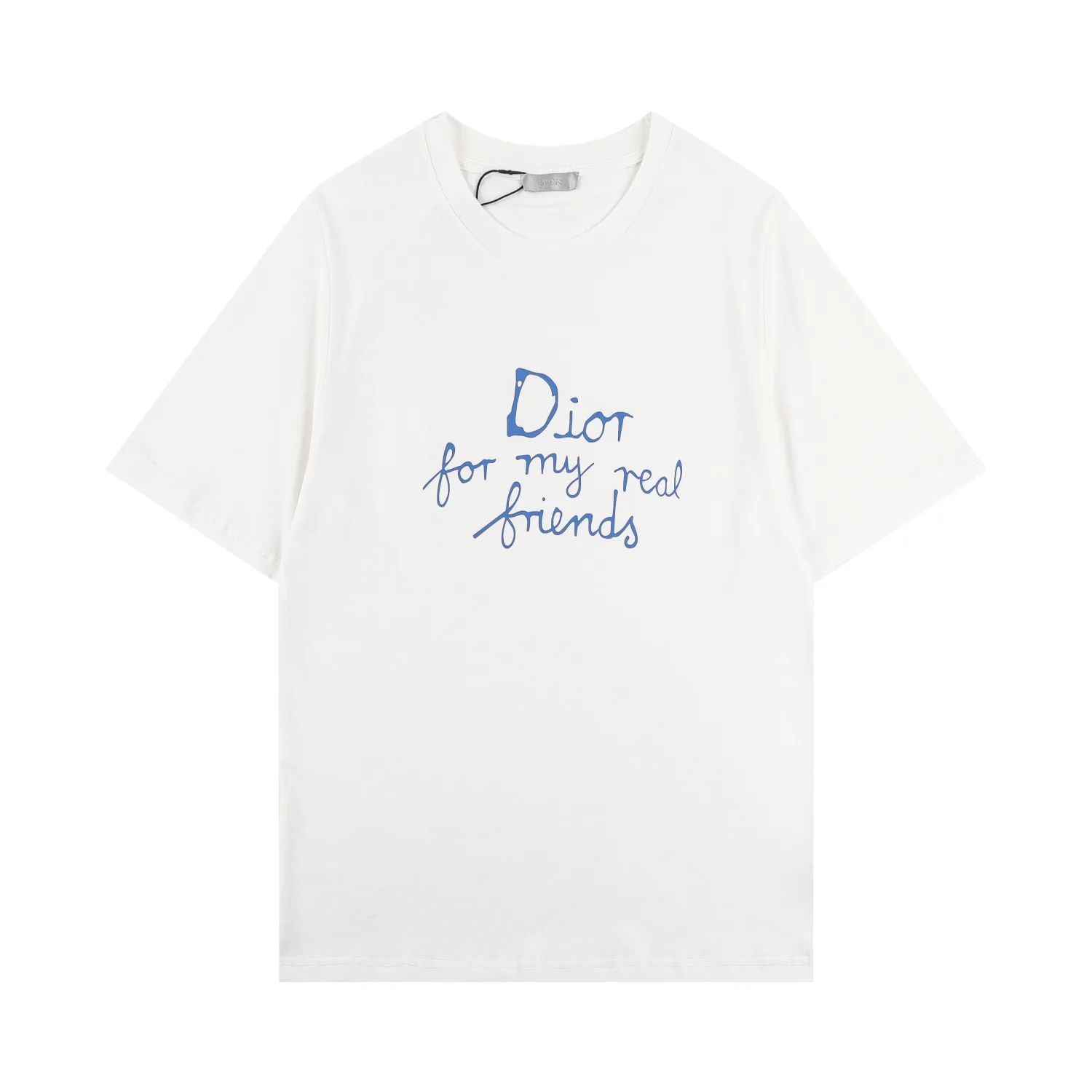 🅿️256 DIOR Di* 2025SS new spring and summer T-shirt is made of 300 high-gram weight pure cotton fabric. It does not need to be washed, which is more comfortable. It is the same style for men and women. The details are in place 💯 Color: Black White Size: S-XL
