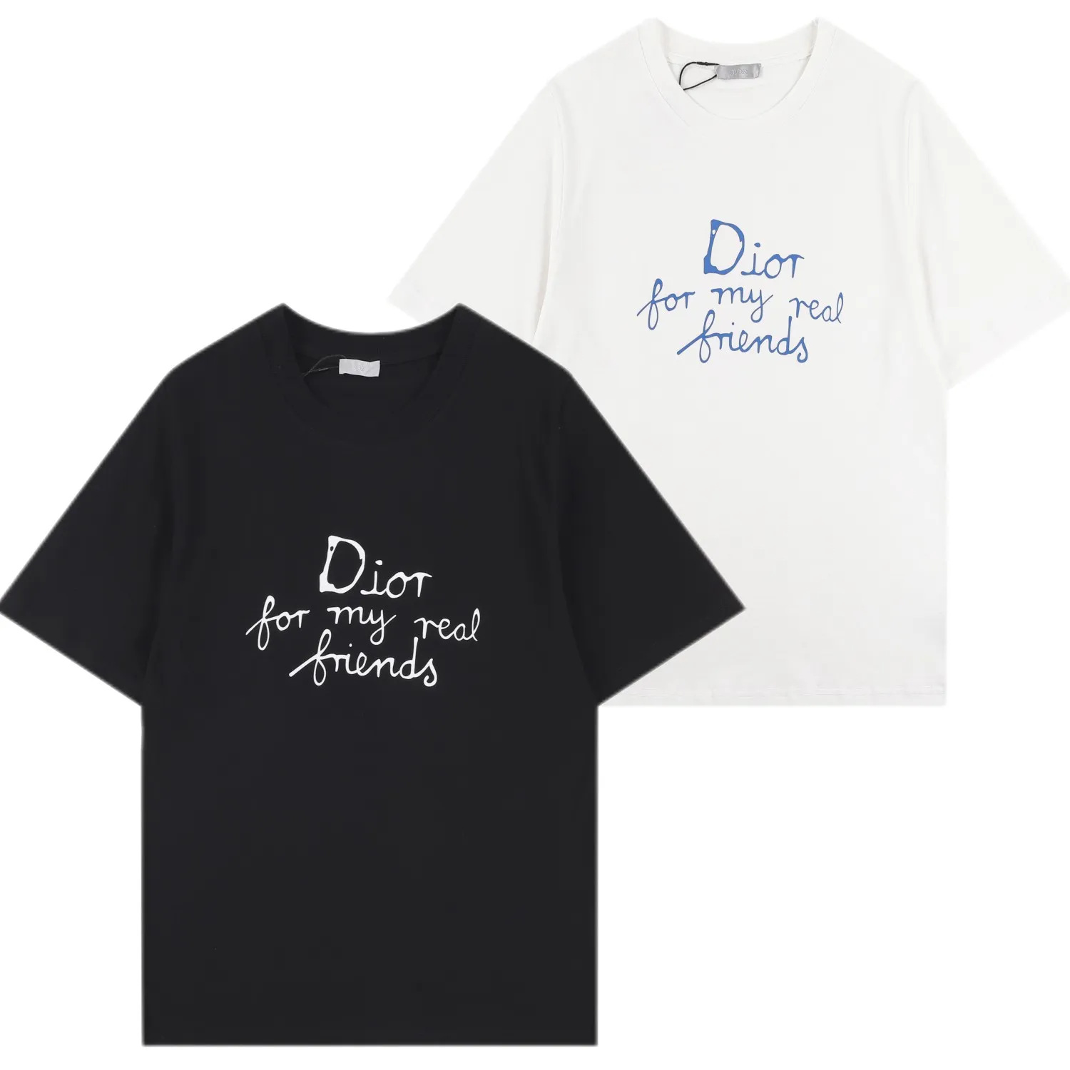 🅿️256 DIOR Di* 2025SS new spring and summer T-shirt is made of 300 high-gram weight pure cotton fabric. It does not need to be washed, which is more comfortable. It is the same style for men and women. The details are in place 💯 Color: Black White Size: S-XL