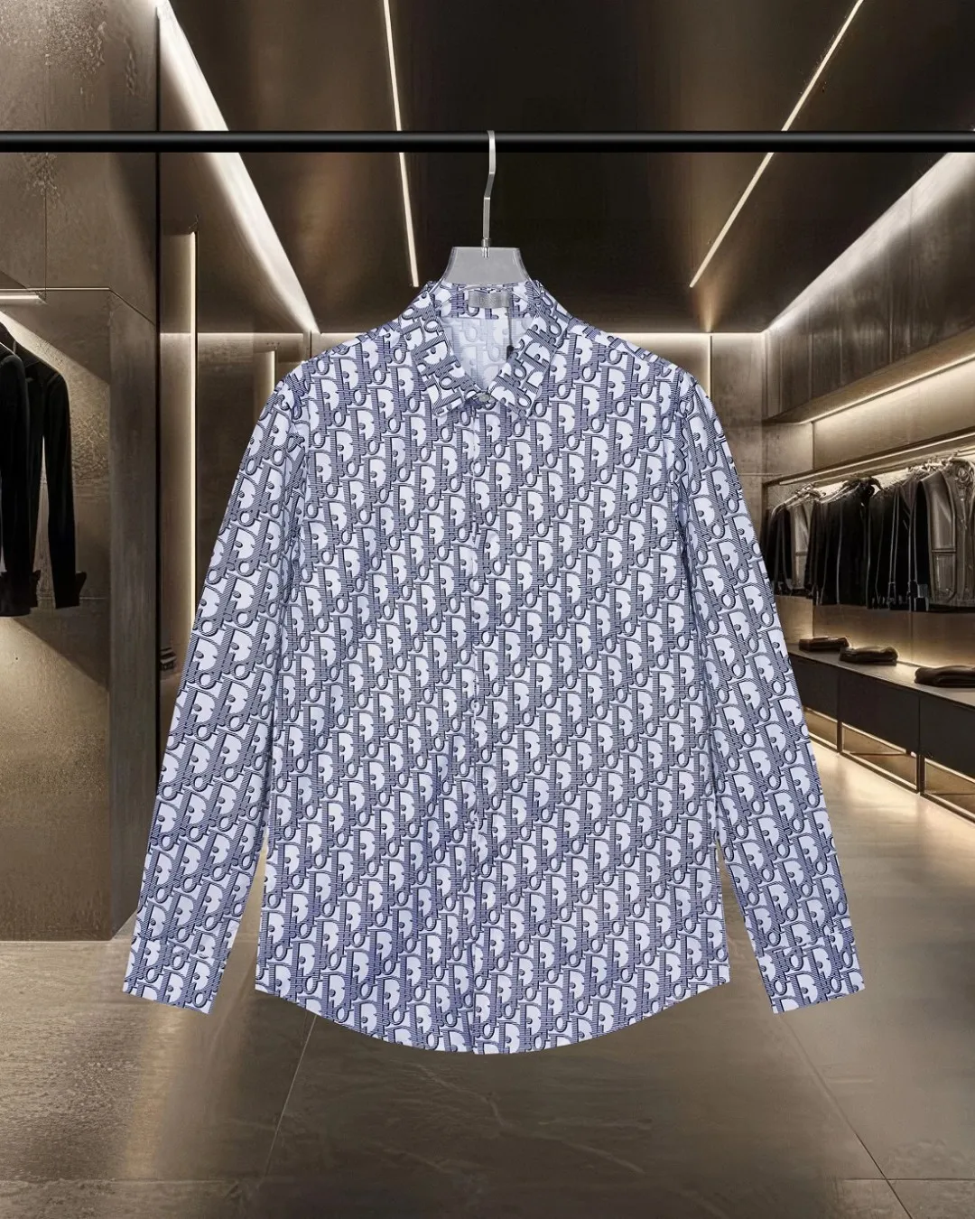 🅿️296 DIOR 🔥The most popular style is coming. Fully printed presbyopic LGOO barrage digital printed long-sleeved shirt. 2025ss official website new long-sleeved shirt, exquisitely printed logo. High-end version, in-store customized fabric. Highly breathable and comfortable, exquisitely crafted, with impeccable detail processing. ✅Customized logo engraved buttons, complete with three labels. Brand element design concept reflects high quality. It feels delicate and soft! It presents a casual cut and the upper body shape is great! 🐍Size: M-XXL