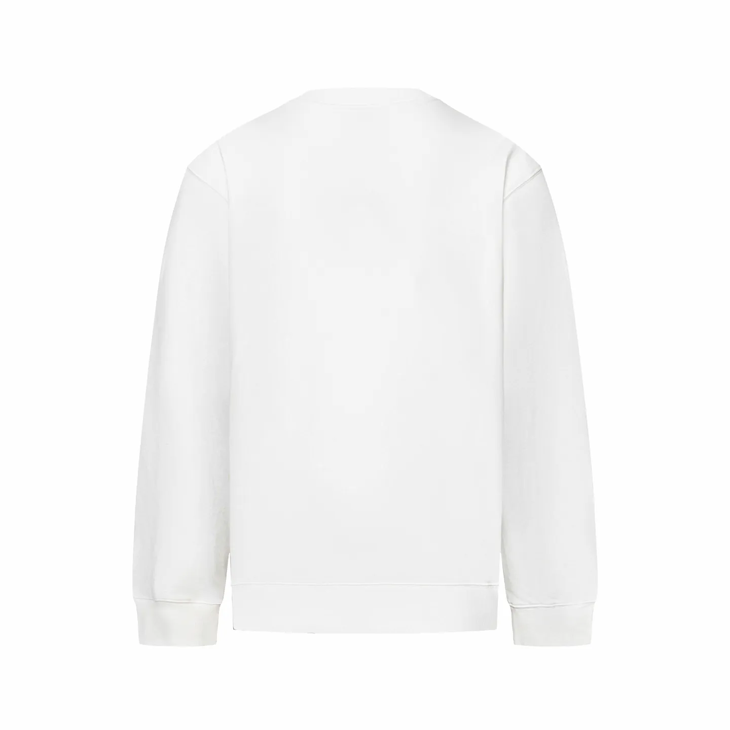 🅿️340 CD logo embroidered crew neck sweatshirt (white) The fabric is made of high-quality white cotton fleece fabric, which is soft and comfortable to the touch, bringing a warm wearing experience. The fabric is made of 100% cotton, which has good breathability and skin-friendliness. The sweatshirt adopts a regular fit design and is discreetly decorated with the same-tone CD Icon embroidery logo on the chest, showing exquisite craftsmanship in every detail. The collar, cuffs and hem are all designed with ribbed edges, which not only enhances the crispness of the overall silhouette, but also keeps the clothing durable and without deformation. Exquisite sewing technology ensures that every seam is smooth and firm, reflecting the brand's strict requirements for quality. This sweatshirt not only retains the comfort of sports and leisure, but also shows the texture of high fashion through exquisite detail processing, making it suitable for daily wear in various occasions. Size:S-M-L-XL