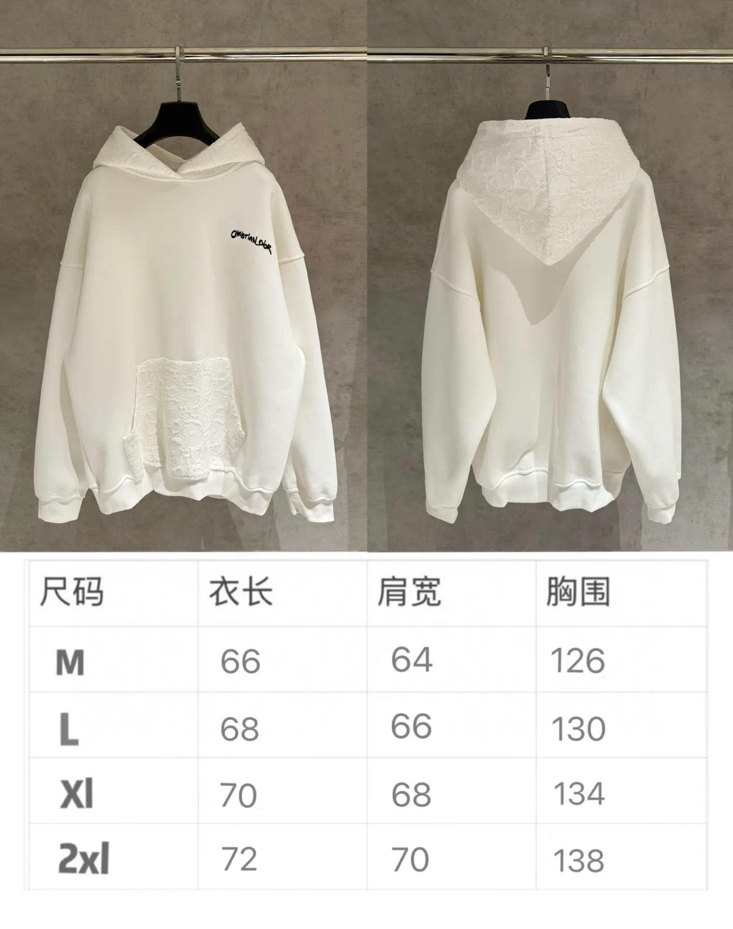 🅿️390 [Strict quality control] Dio* Dior's new long-sleeved hooded sweatshirt. The fabric is made of heavy 480g double yarn fabric. The whole garment is washed. The front and rear panels are laser-burned. The ready-to-wear wash is loose. The fabric is stiff and stylish. It does not deform or shrink. Color: black, white, floral gray. Size: M-2xl