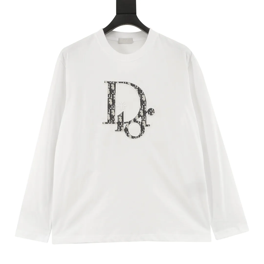 🅿️360 Dior Dior classic classic three-dimensional patch embossed long-sleeved T-shirt size: XS-XL
