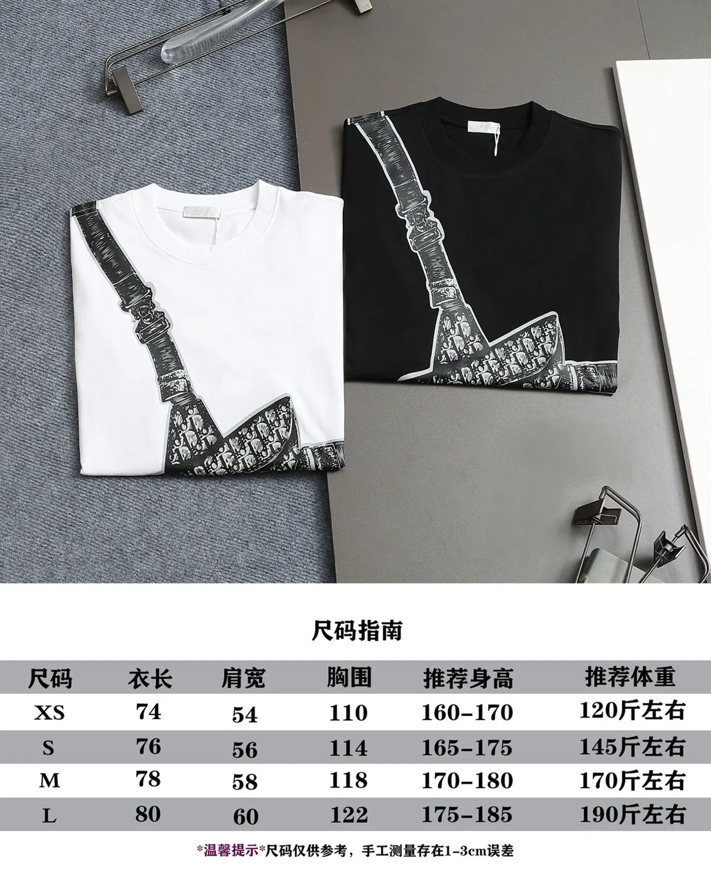 🅿️170 DIOR Dior 2025 SS spring and summer new short-sleeved T-shirt with letter embroidery design, made of 260g double-ply double yarn cotton fabric. The fabric has been washed and treated to make it more comfortable to the touch. Complete with three labels. Color: White Black Size: XS-L