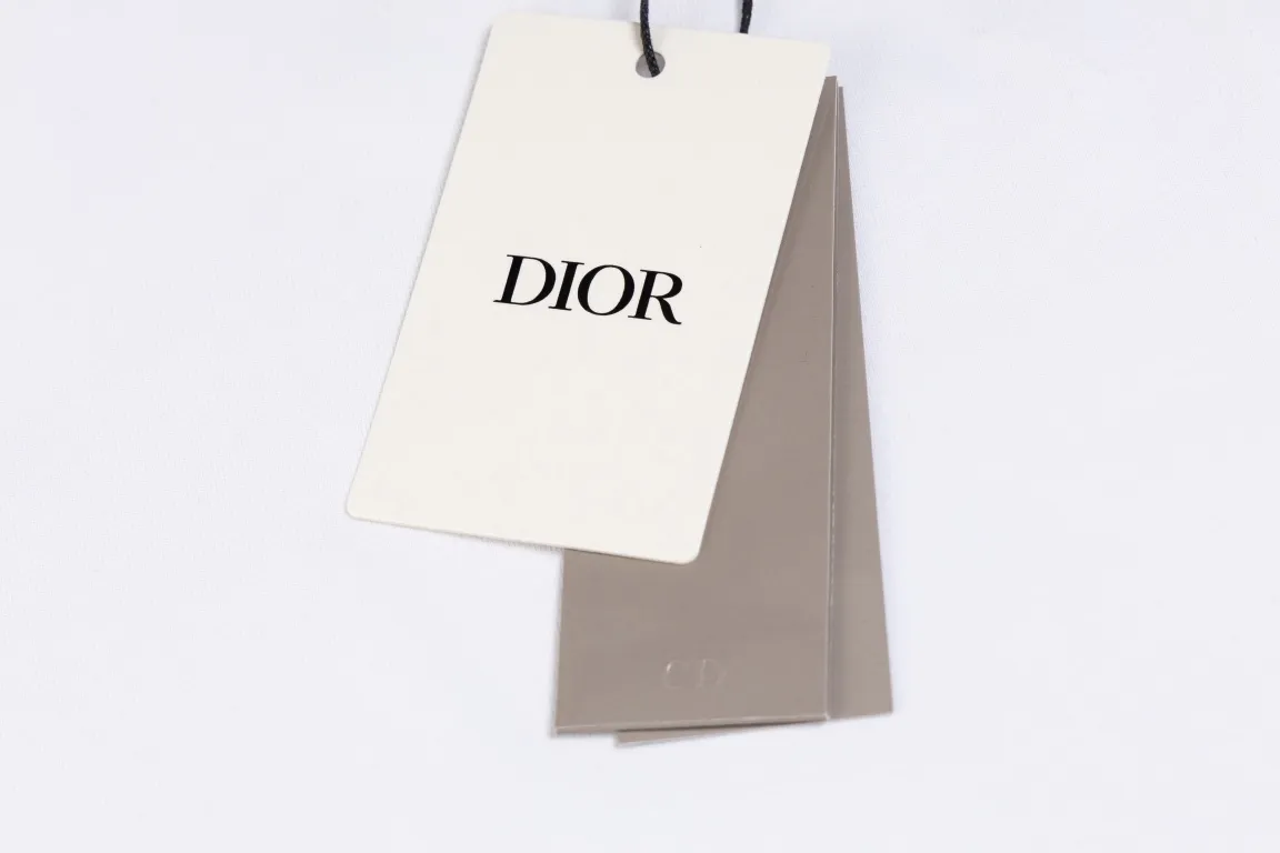 🅿️180 High-quality DIOR/Dior's new flocked specimen letter short-sleeved T-shirt uses flocking technology. Pure cotton double yarn fabric, loose version, complete set of accessories. The fabric is soft and thick. Complete with three labels, same size for men and women. Size xs s m l