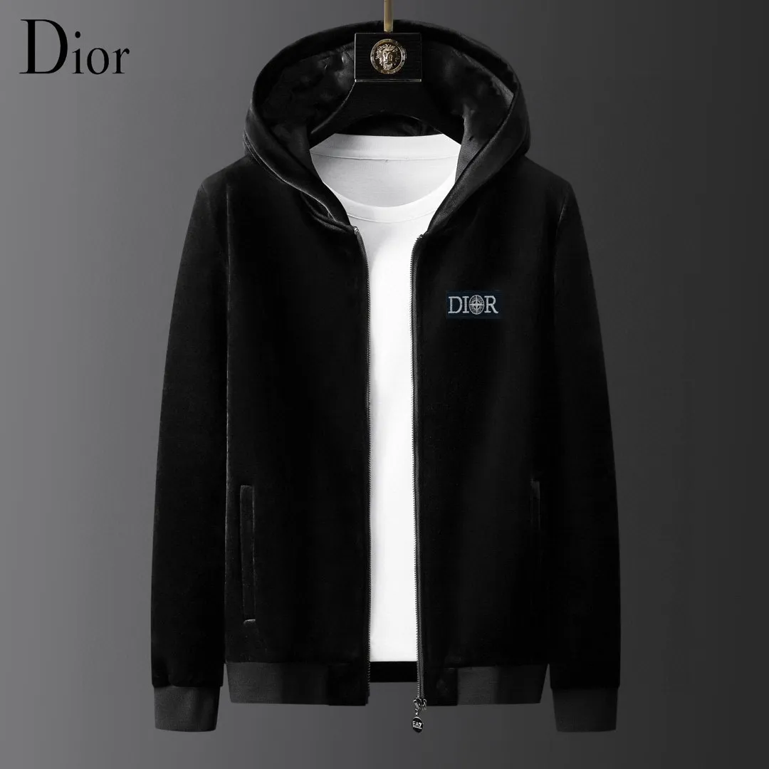 🅿️460 [DIOR Dior] (Fat Man Gospel) 2025 autumn and winter new double-sided gold velvet suit is here (thick velvet) Milan fashion designer handsome cardigan suit, sneak peek, exclusive ready sale, simple yet fashionable, simple and capable, showing elegance, luxury, fashion and supreme quality, suitable for various occasions. Equipped with customer-supplied high-end hardware with logo and engraved embroidery technology M-4XL (can wear up to 200 pounds)