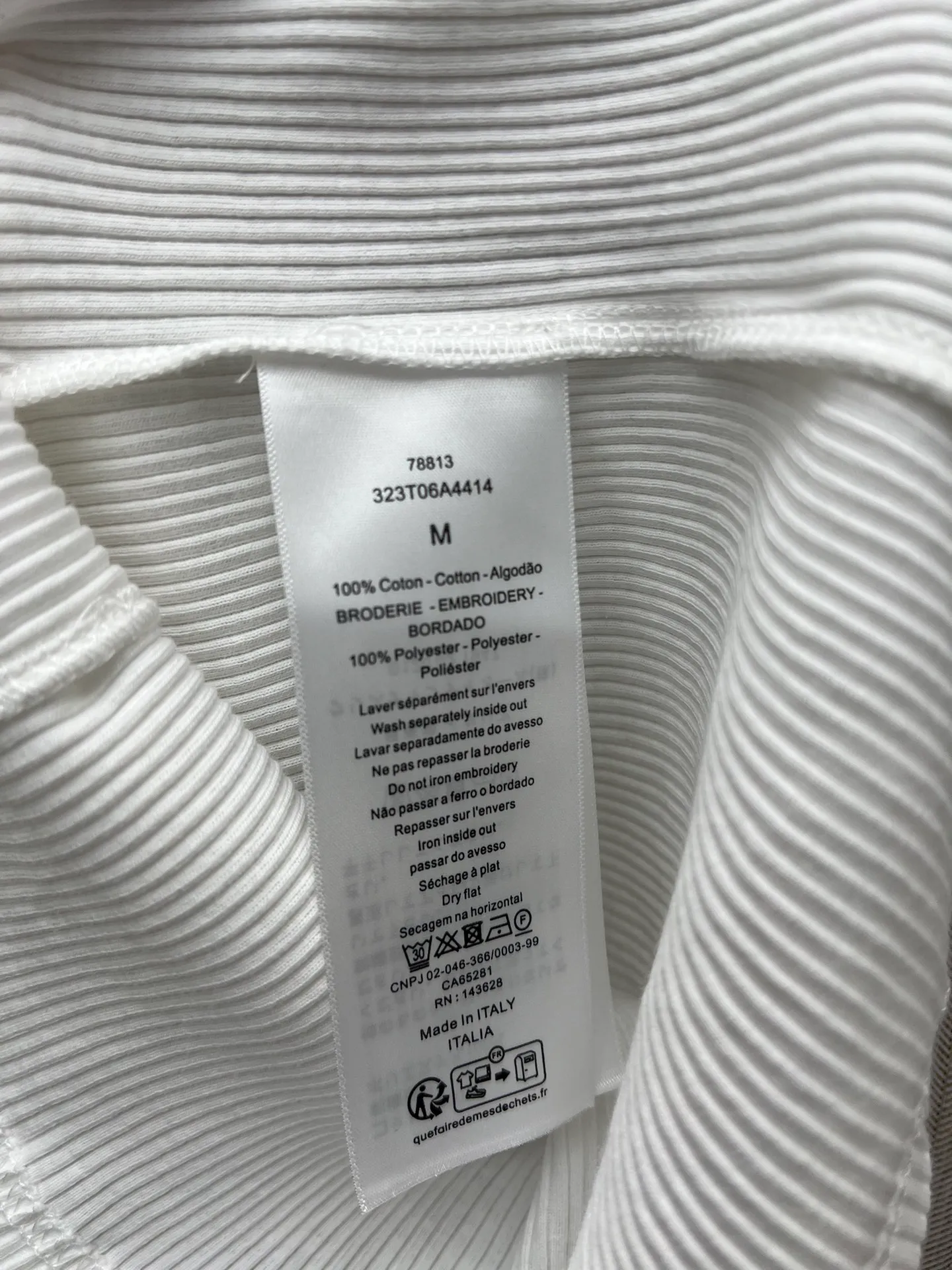 🅿️240 Dior 25ss new cotton ribbed bee CD logo embroidered round neck sleeveless tube top women's high version code number: S.M.L.