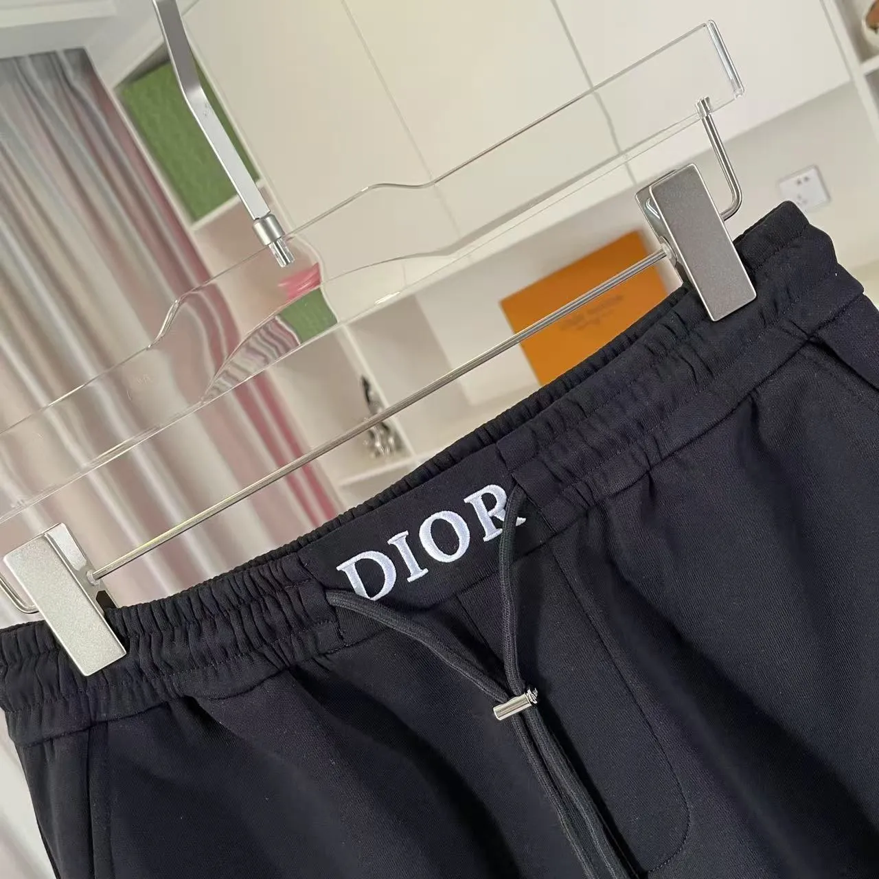 🅿️280 Dio 2025 new summer shorts, personalized letter logo embroidery, customized fabric 350g, same style for men and women, color: black, white, gray, size: M L XL XXL XXXL five sizes