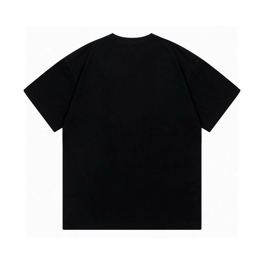 🅿️170 DIOR Dior 2025 new style artistic letter logo, same style for men and women, short-sleeved T-shirt ·Customized 300g 100% double yarn pure cotton fabric ·Dyeing 32 counts double strand thread ·Collar label, hangtag, main mark and three labels complete Color: Black Size: XS S M L