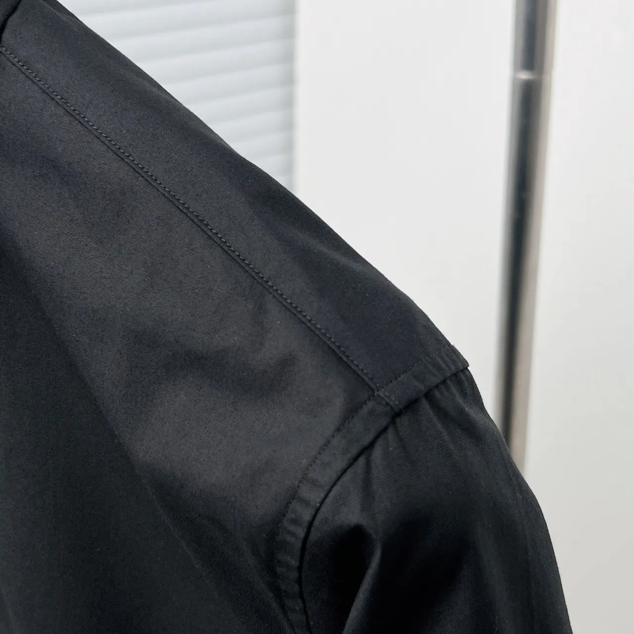 🅿️366 DIO*/Dior collar color-blocked webbing bee classic embroidered shirt Size: M-3XL Color: black white