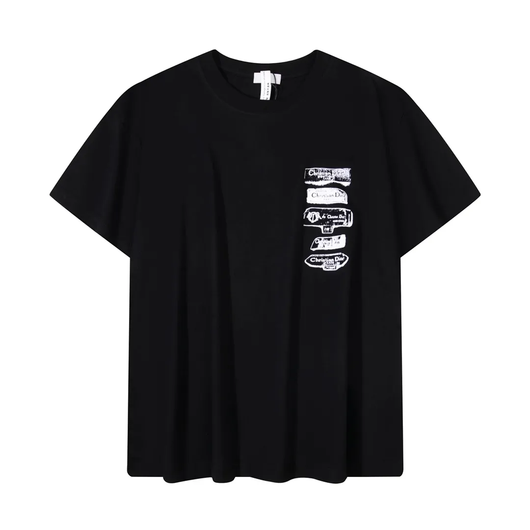 🅿️180 High-quality new Dior-Dior-25 new printed letter logo short-sleeved T-shirt, complete with three labels Size: XS-L