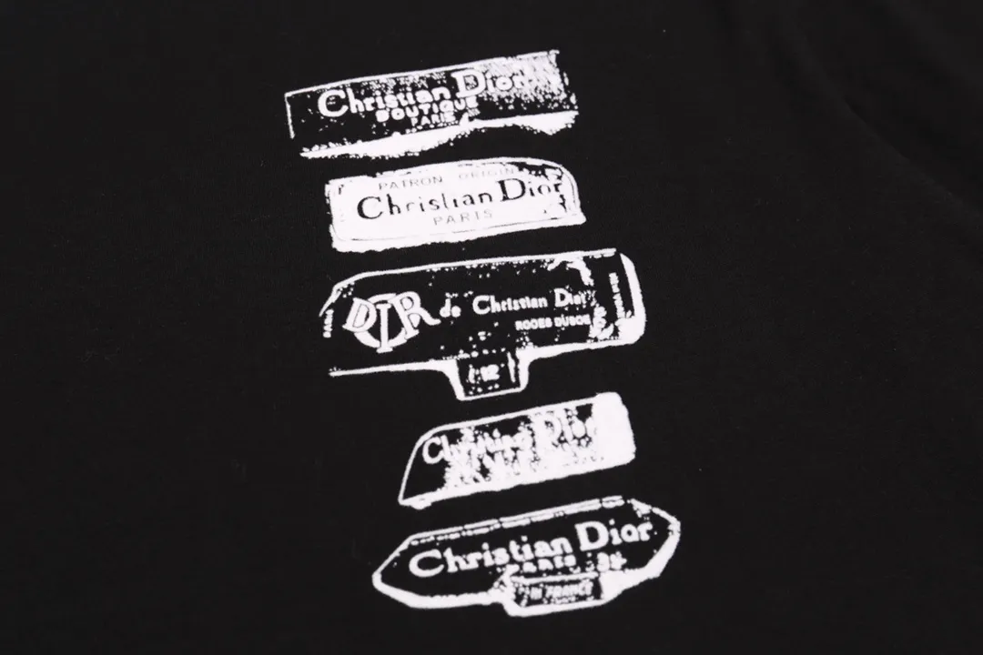 🅿️180 High-quality new Dior-Dior-25 new printed letter logo short-sleeved T-shirt, complete with three labels Size: XS-L