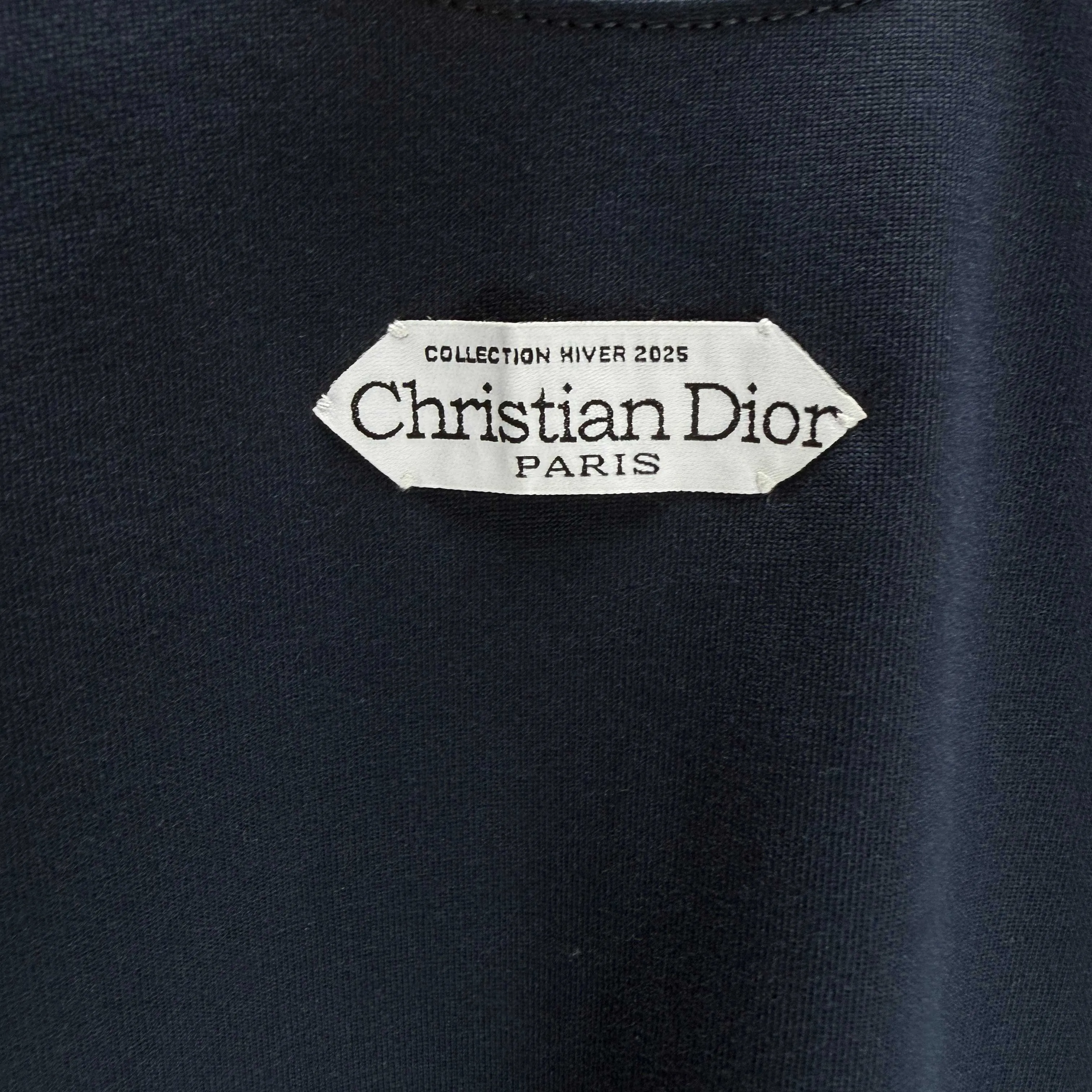 🅿️230 Dio* Dior* 2025 autumn and winter new thick long-sleeved T-shirt 320g pure cotton letter logo hand-sewn label Color: Black White Angora Red Night Blue Size: S M L XL