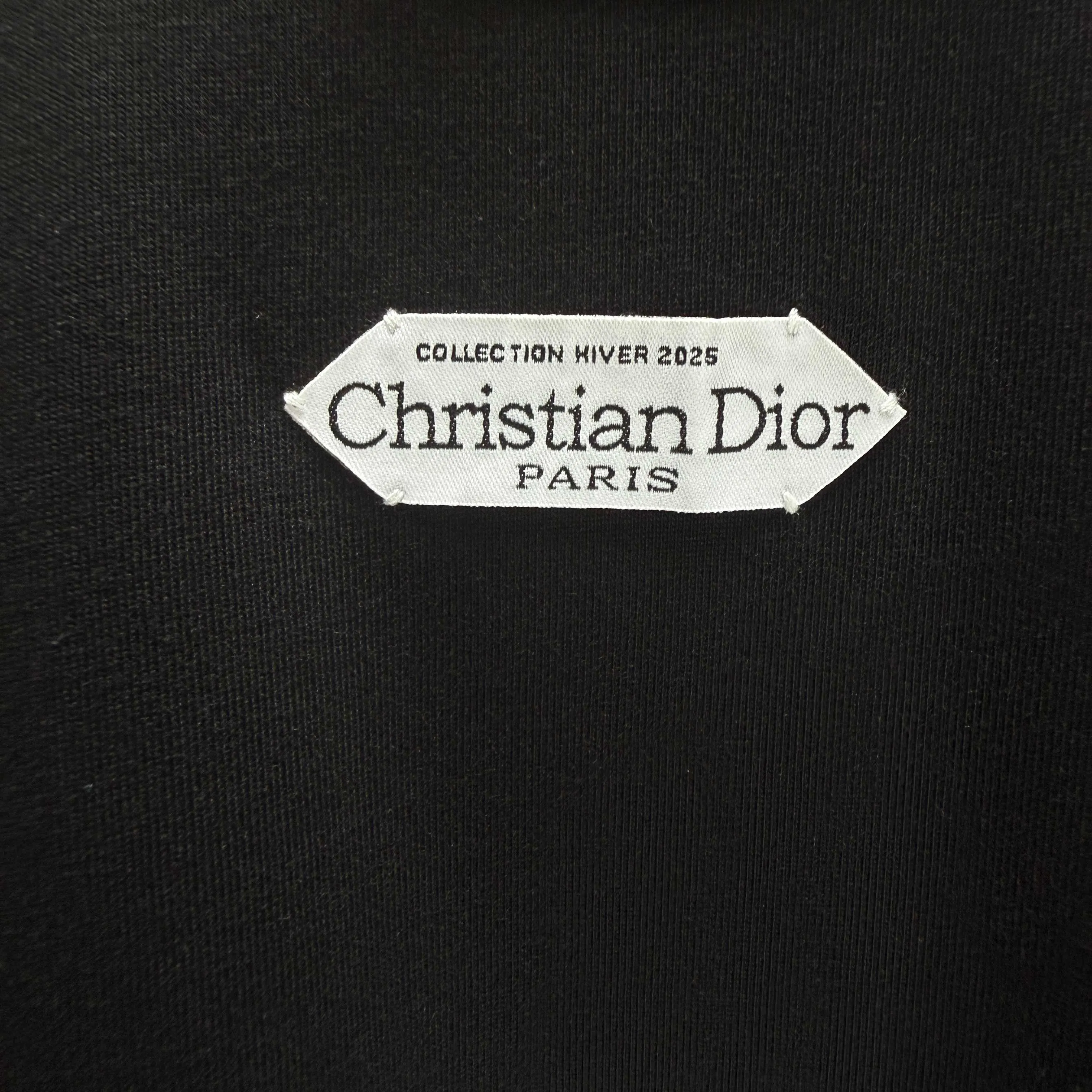 🅿️230 Dio* Dior* 2025 autumn and winter new thick long-sleeved T-shirt 320g pure cotton letter logo hand-sewn label Color: Black White Angora Red Night Blue Size: S M L XL