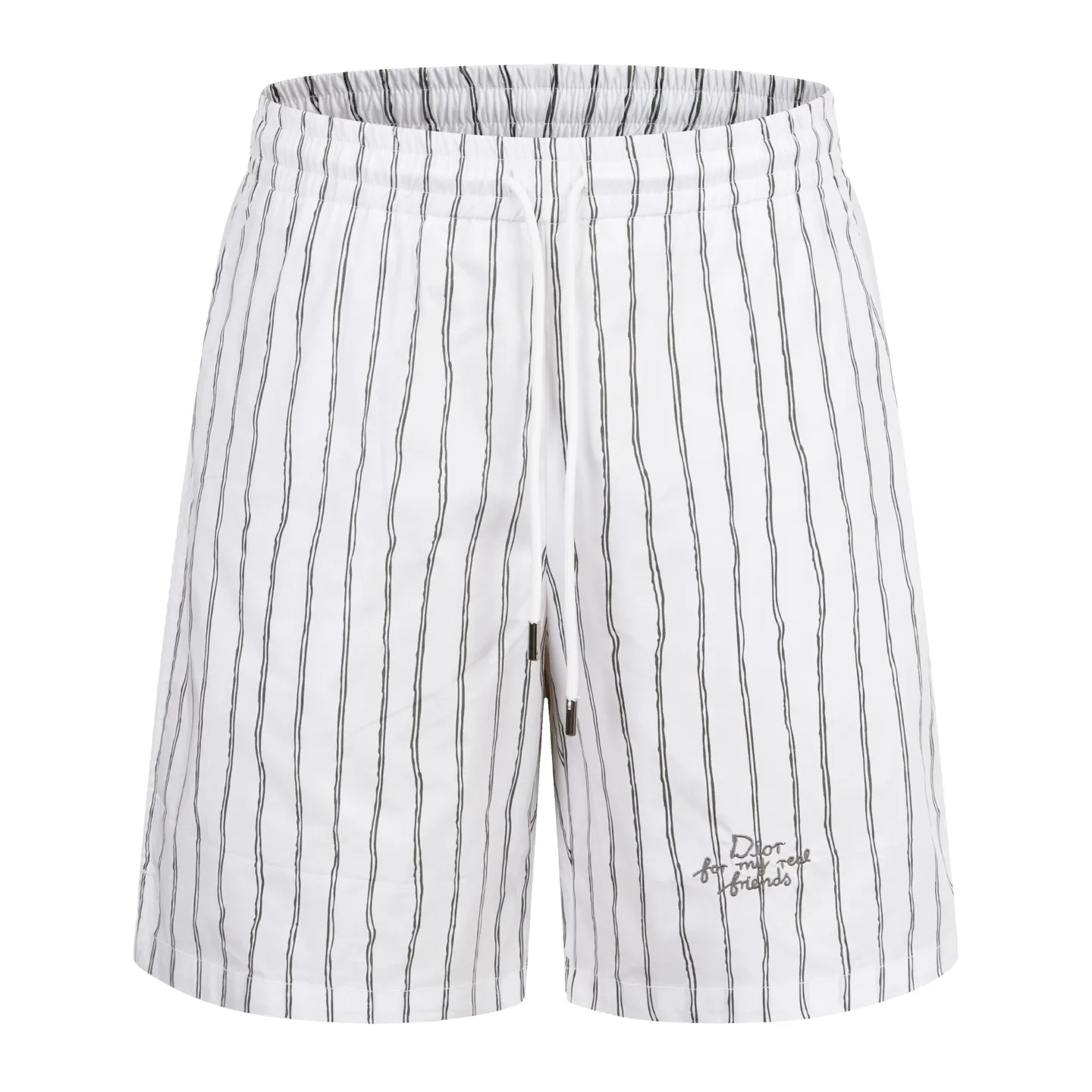 🅿️330 [Exclusive supply] CD 25SS striped embroidered shorts (grey) The fabric is carefully made of cotton and linen blended fabrics, red satin. These shorts are decorated with ivory and red stripes to pay tribute to nature. They are equipped with slant pockets and elastic waistband to create an ideal fit. The hem is decorated with reinterpreted red Dior embroidery to add a fashionable style, showcasing Dio For My Real Friends from the DIO AND HYLTON NEL joint series. The logo adds sophistication to the design and can be worn with everyday clothing. Size:S-M-L-XL