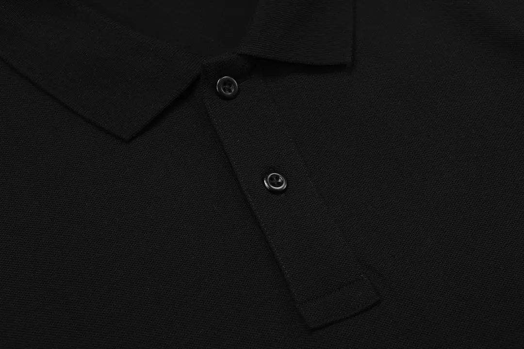 🅿️190 DIOR Dior 2025 new style embroidered bee logo couple casual polo shirt ·Customized pique cotton fabric ·Imported Tajima machine embroidery technology ·Collar label, hangtag, main mark and three labels complete Color: Black Size: M-XXXL