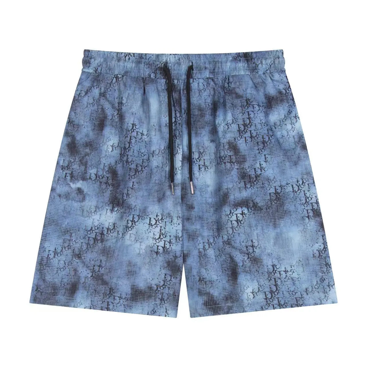 🅿️140 ❥B810# 2025 Classic series new model with full-width three-dimensional logo printing, original customized version, five-point casual beach shorts, inner mesh effect. Size: S-XL Color: black blue